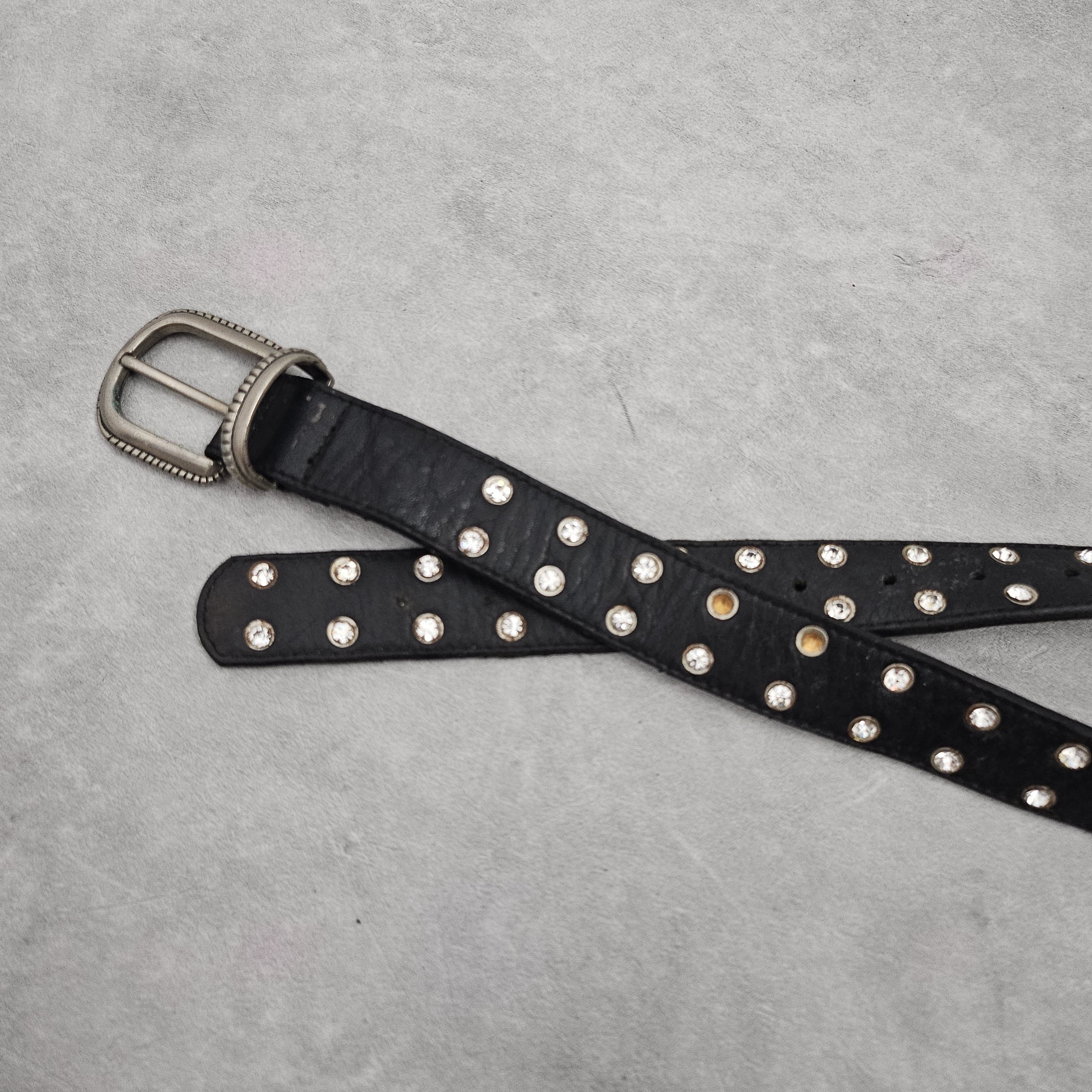 Japanese Brand Black crystal casual vintage mini belt Size ONE SIZE - 4 Thumbnail