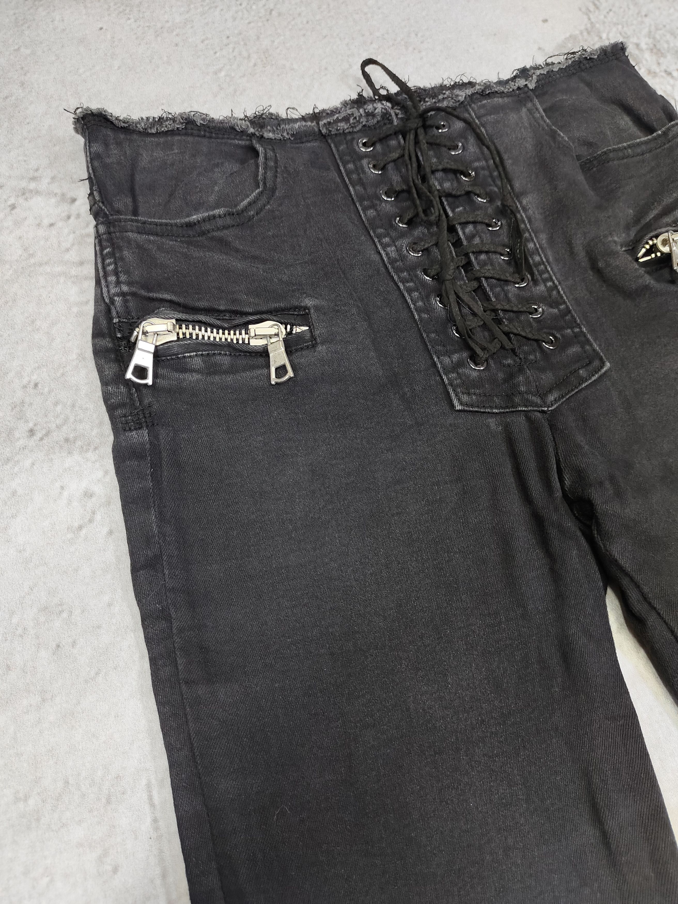 Ben Taverniti Unravel Project Unravel Project- Gothic Glam Rock Lace Up Skinny Jeans Size 28" / US 6 / IT 42 - 5 Thumbnail