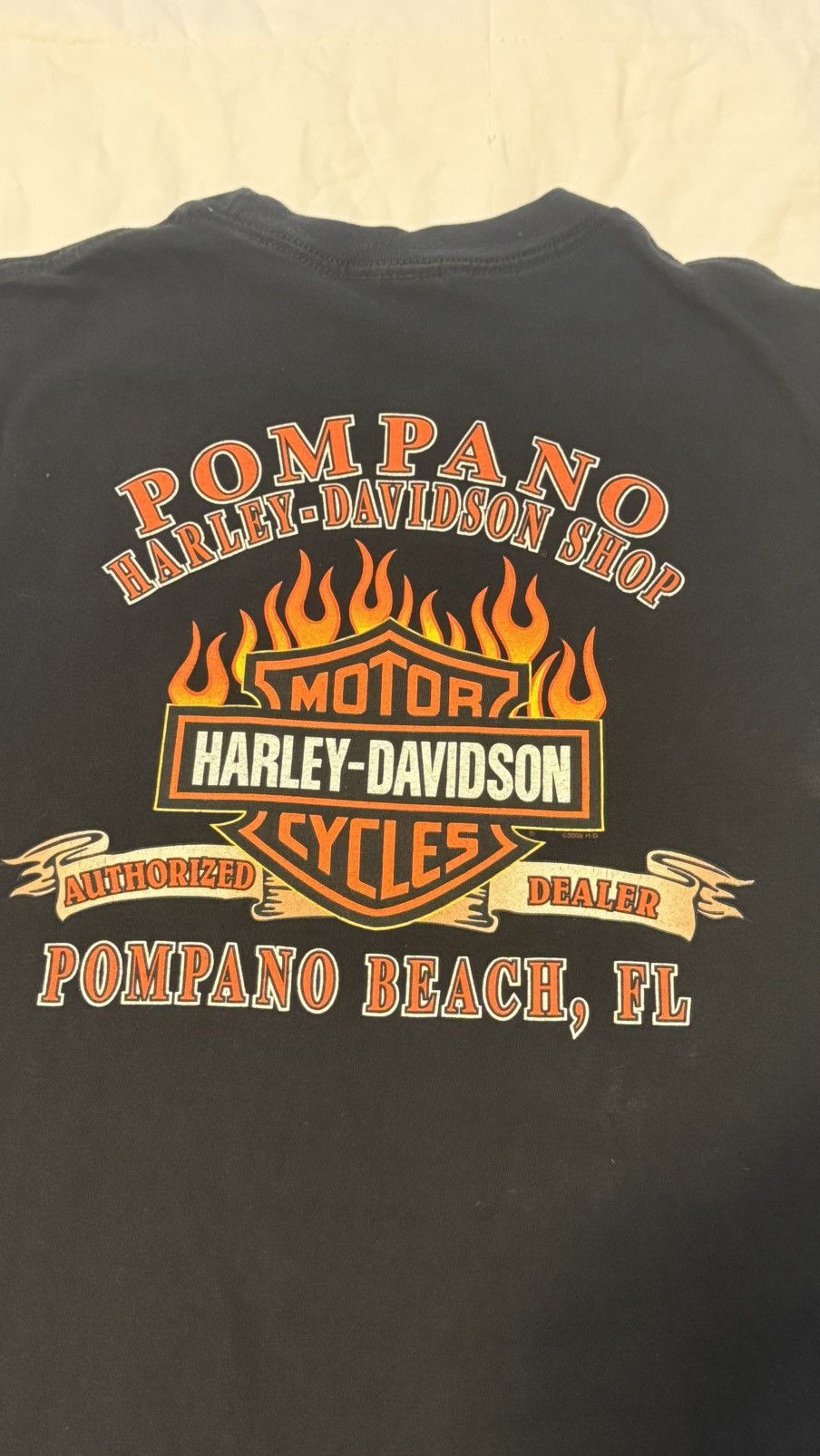 Harley Davidson Rare 2008 Harley Davidson HUD Fire Pompano Beach Fl Mens L Size US L / EU 52-54 / 3 - 7 Thumbnail