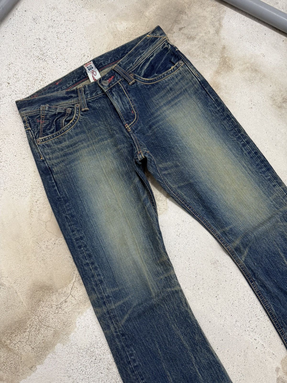 Edwin Vintage Miss 503 Rude Flare Mudwash Unisex Denim Japan Size 29" - 3 Thumbnail