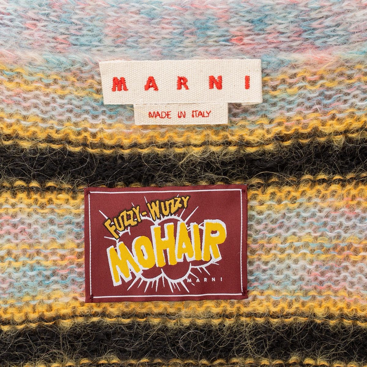 Marni Argyle Mohair Cardigan Sweater Yellow Size US L / EU 52-54 / 3 - 3 Thumbnail