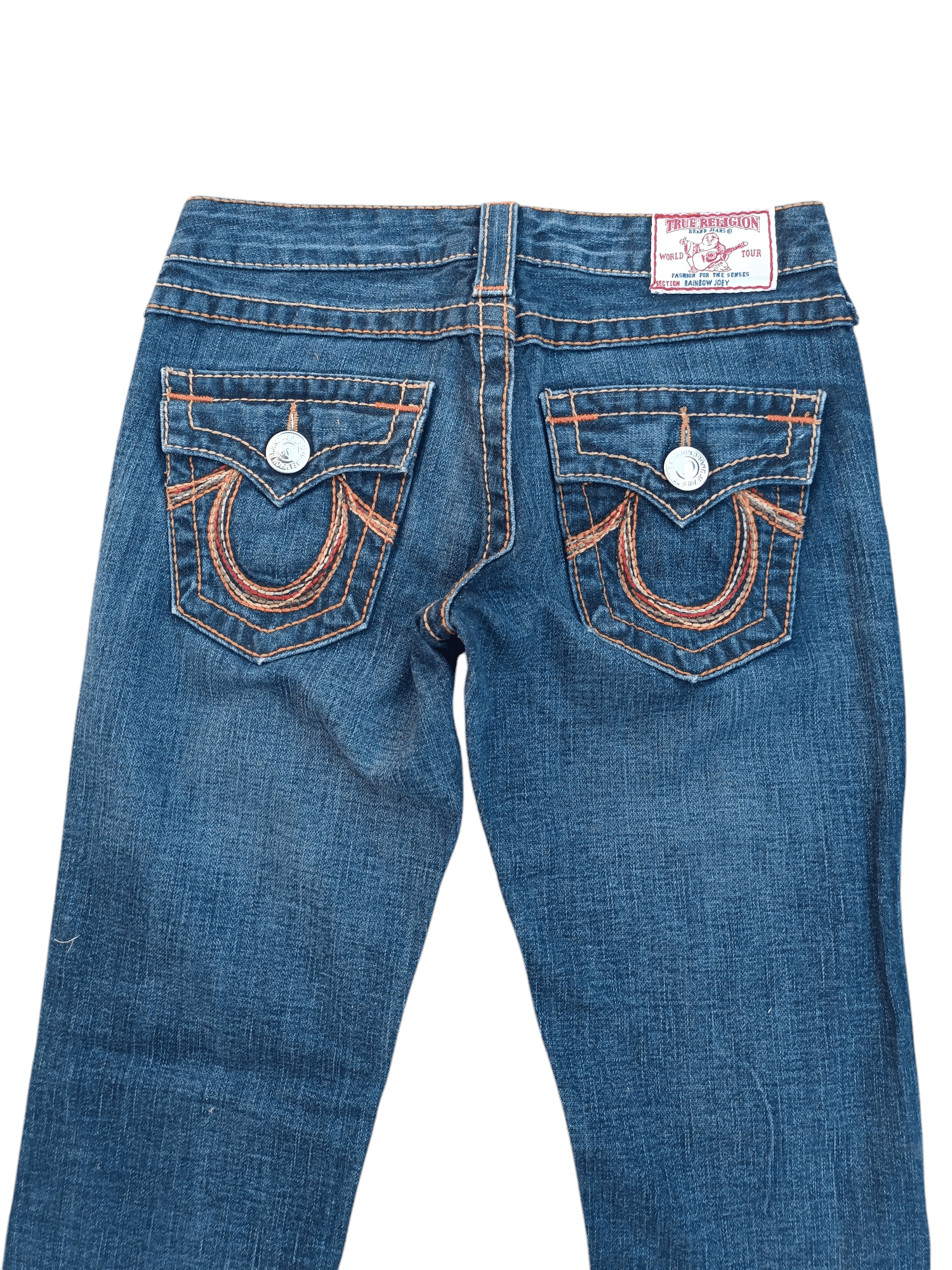 True Religion × Vintage True Religion Rainbow Joey Flare Jeans TR017 Size 27" / US 4 / IT 40 - 9 Thumbnail