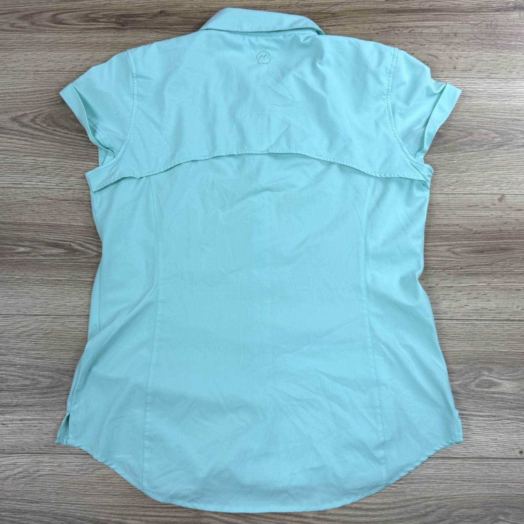 Vintage Magellan Shirt Womens Large Short Sleeve Button-Up Semi Fitted Green Fish Size L / US 10 / IT 46 - 8 Thumbnail