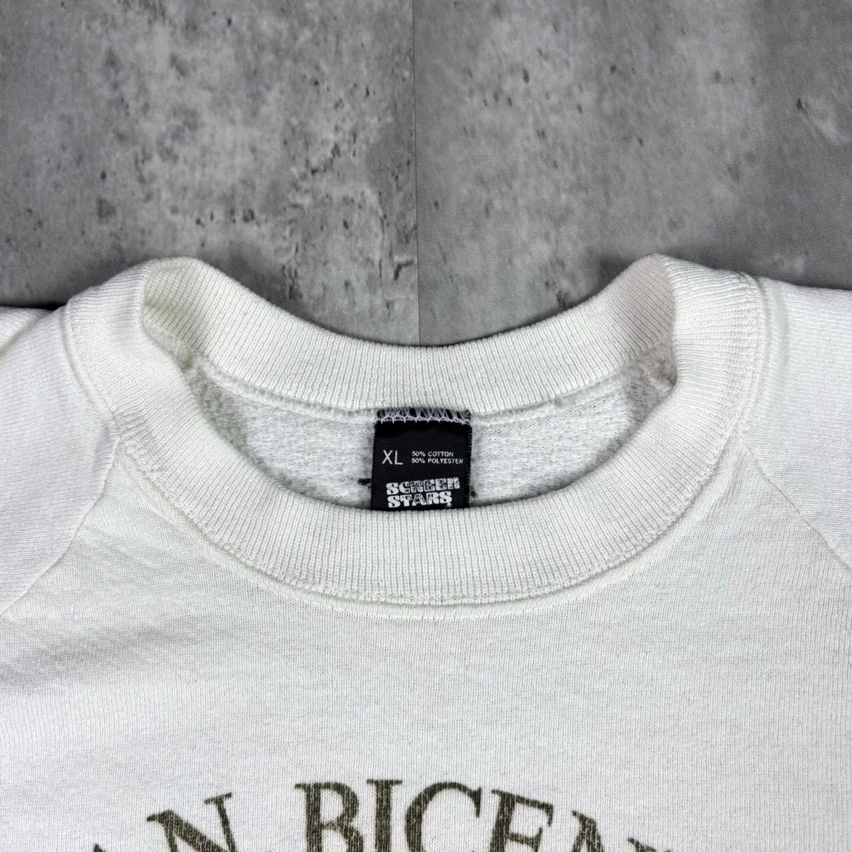Vintage VINTAGE Screen Stars Sweater White Raglan Crewneck 80s XL Mens Size US XL / EU 56 / 4 - 5 Thumbnail