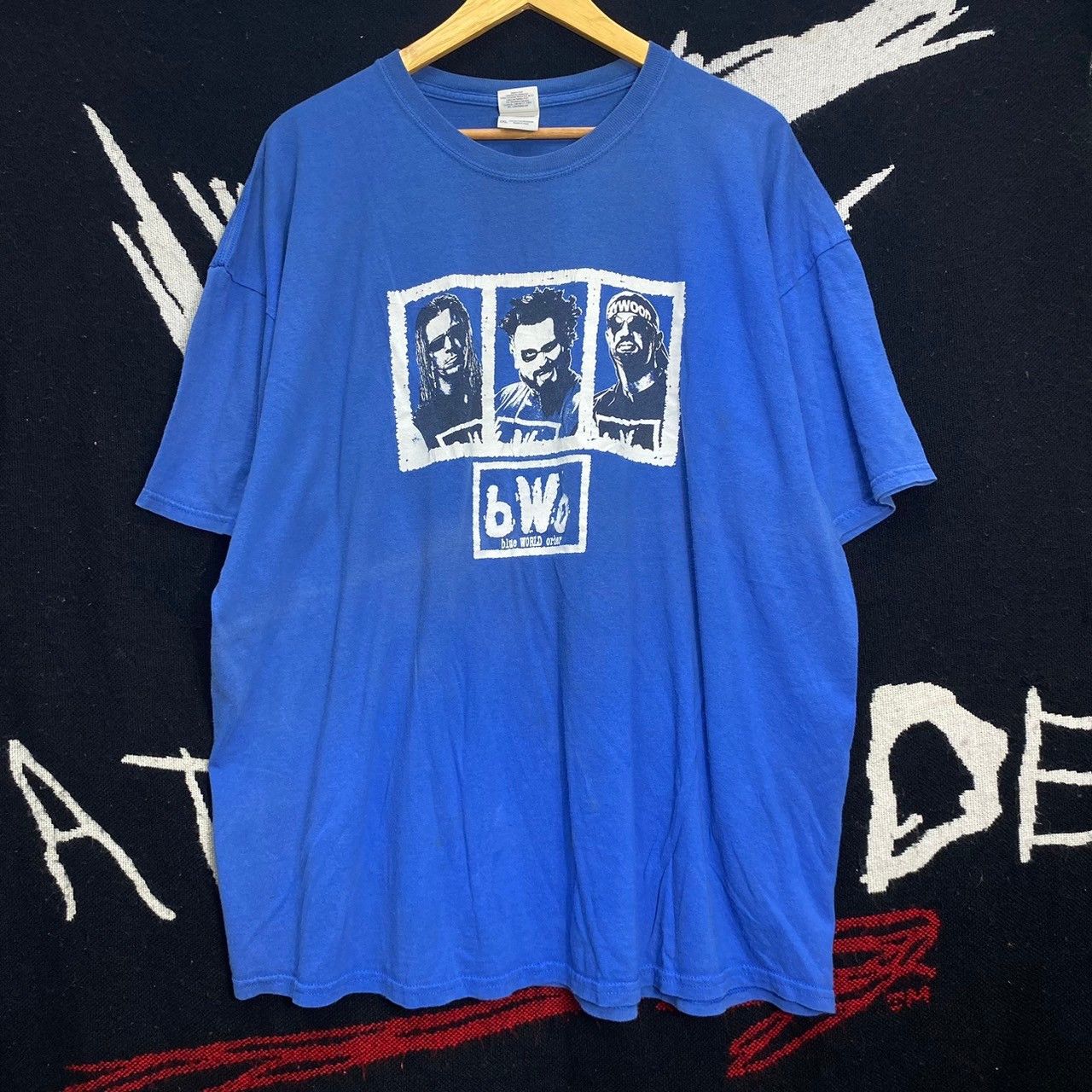 image of Bwo Blue World Order Vintage 2000S Ecw Wrestling Shirt , Men's (Size 2XL)