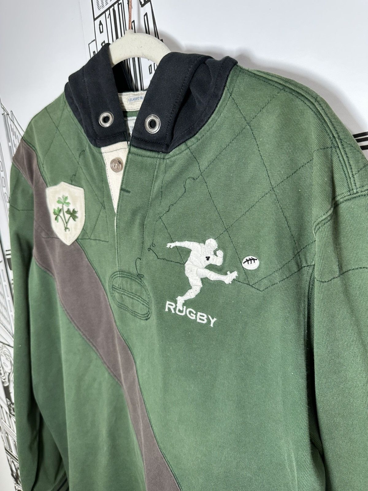 Rugby Ralph Lauren Rugby Ralph Lauren Big Kicker Ireland Rugby Hoodie Green L Size US L / EU 52-54 / 3 - 5 Thumbnail