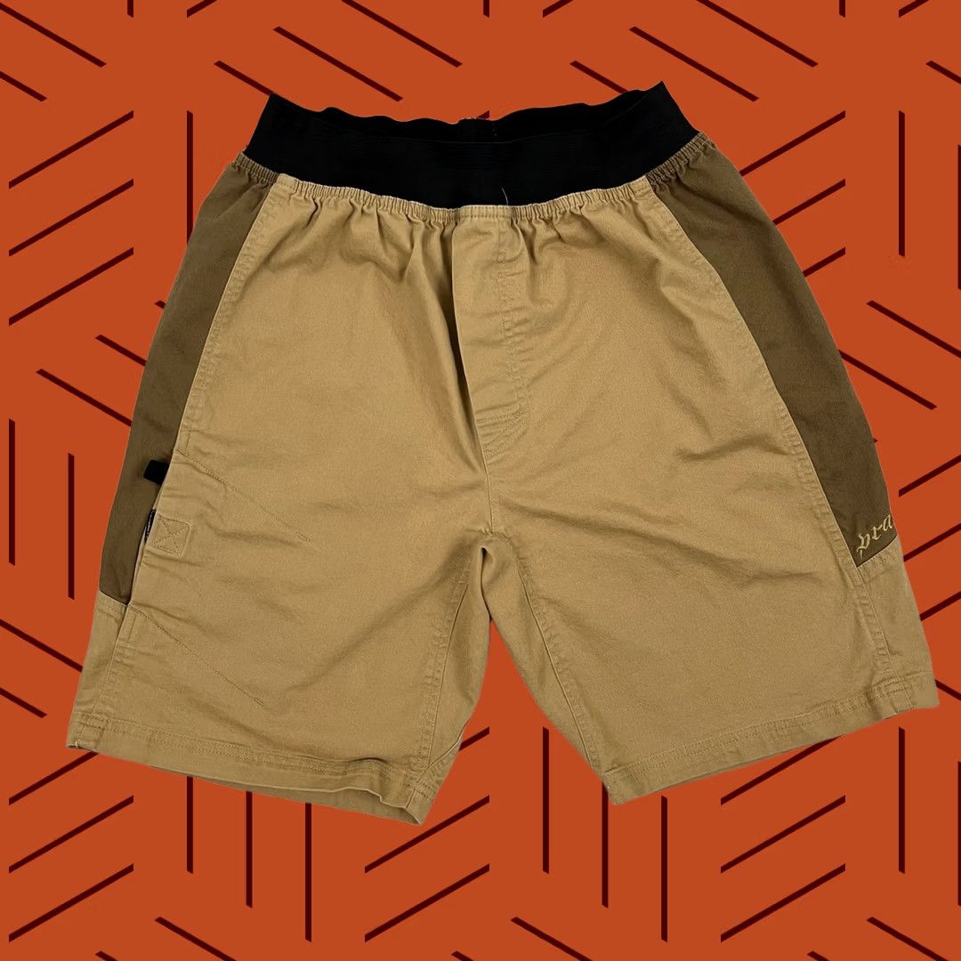 Prana Prana Shorts Mens M X 9 Brown Hiking Climbing Outdoor Utility Elastic Waist Y2K Size US 31 - 1 Thumbnail