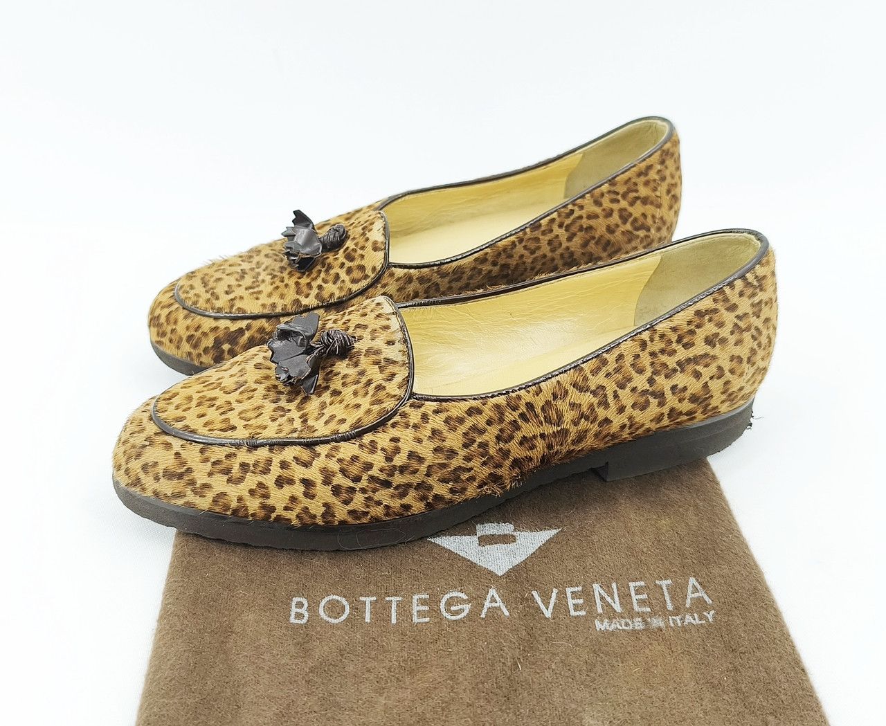 Bottega Veneta BOTTEGA VENETA Leopard slip on flat round toe Loafers 23 cm Size US 5.5 / IT 35.5 - 2 Thumbnail