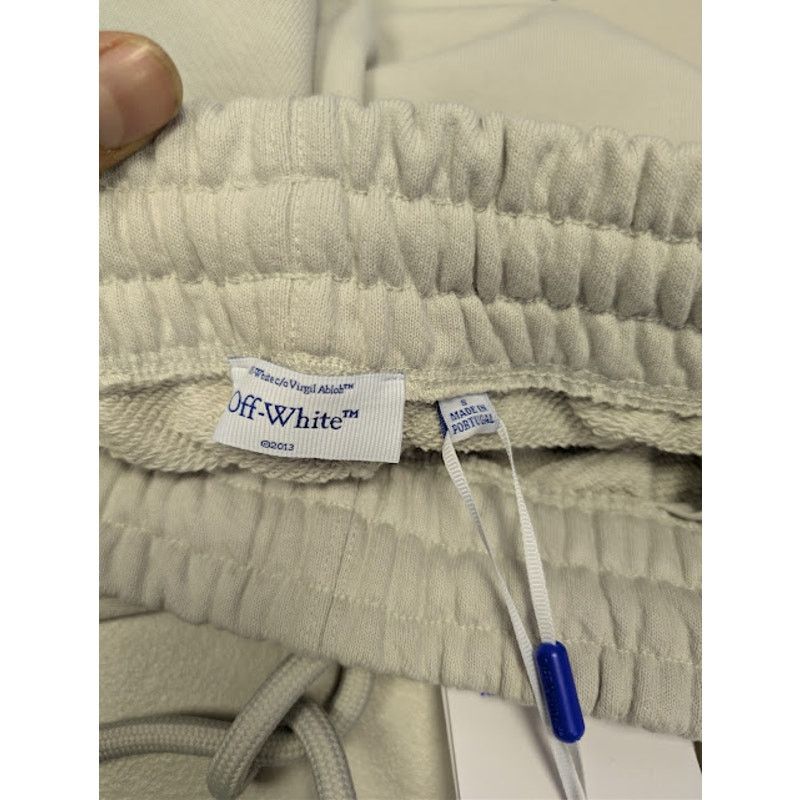 Off-White o1rshd1 Pixel Diag Sweatpants in Light Stone / Black Size US 30 / EU 46 - 17 Thumbnail
