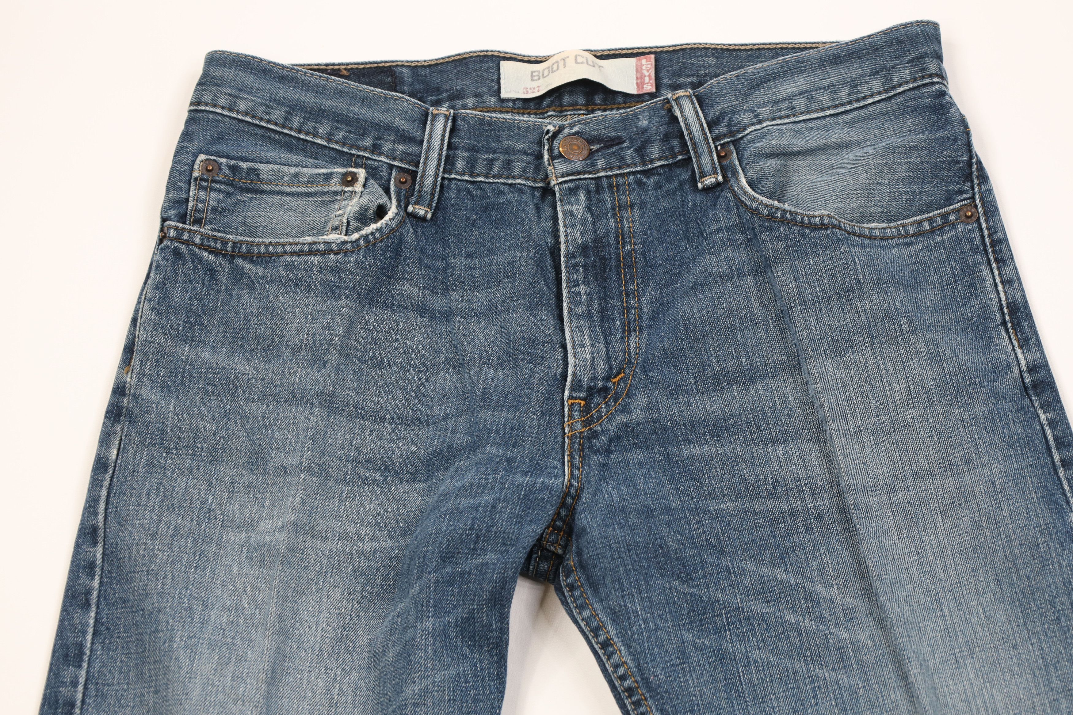 Levi's Vintage Y2K Levis 527 Cut Flared Wide Leg Denim Jeans Blue Size US 32 / EU 48 - 2 Thumbnail