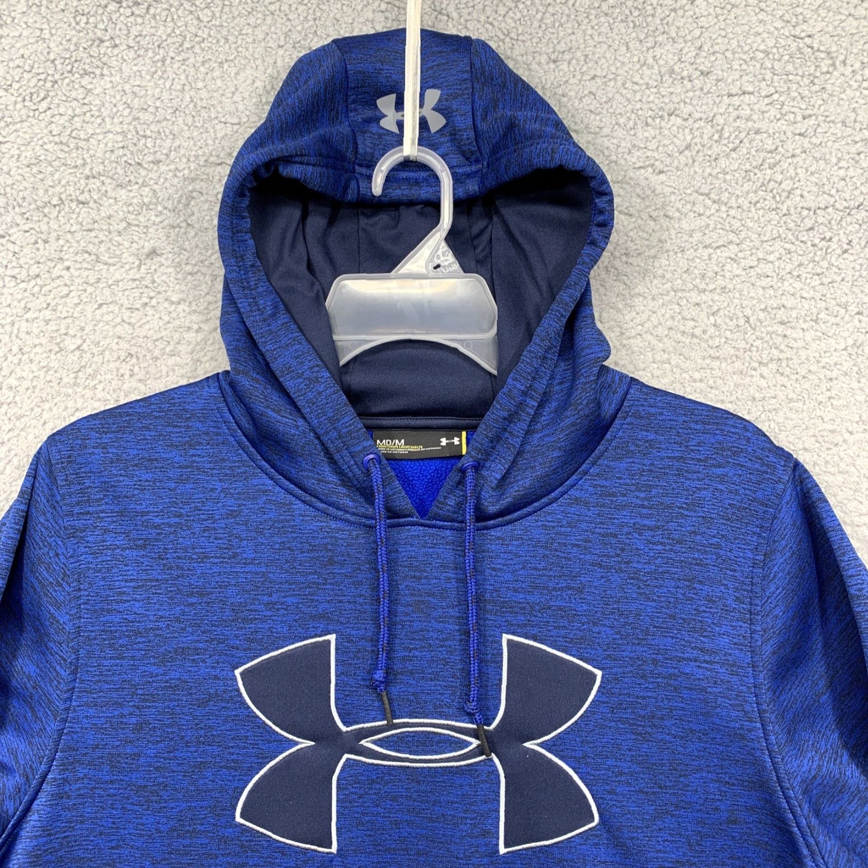 Under Armour Under Armour Mens Hooded Sweatshirt Logo Hoodie Blue Logo Size Medium Loose Fit Hoodie Mens Blue Logo Comfort Pullover Size US M / EU 48-50 / 2 - 2 Thumbnail