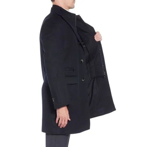 Corneliani Corneliani Mens Wool Topcoat 46 Navy IT 56 NWT $1895 Size US XL / EU 56 / 4 - 2 Thumbnail
