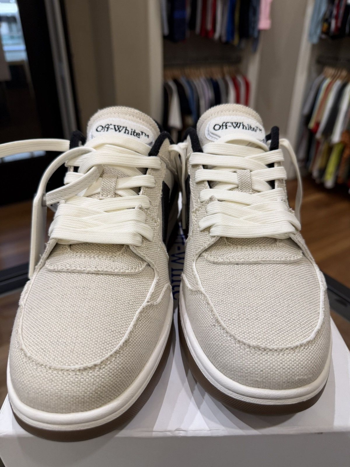Off-White Off-White ‘Out of Office Canvas’ Sneaker - Neutral Grey Size US 9 / EU 42 - 5 Thumbnail