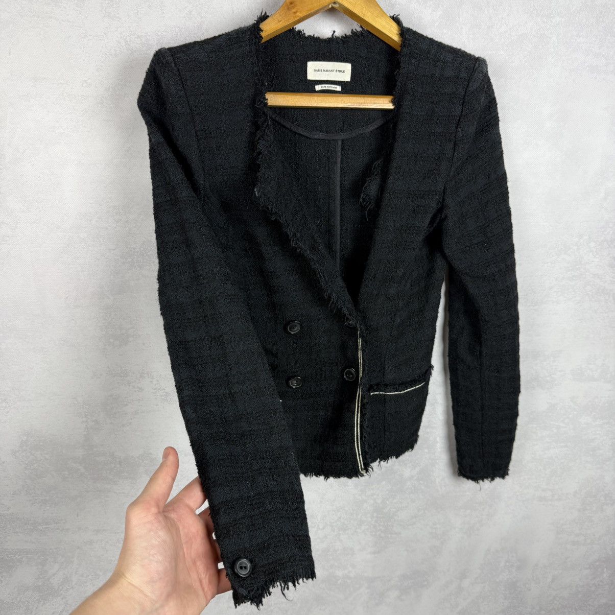 Isabel Marant Isabel Marant Etoile Cotton Acryl Tweed Flenn Blazer Jacket Size XS / US 0-2 / IT 36-38 - 11 Thumbnail