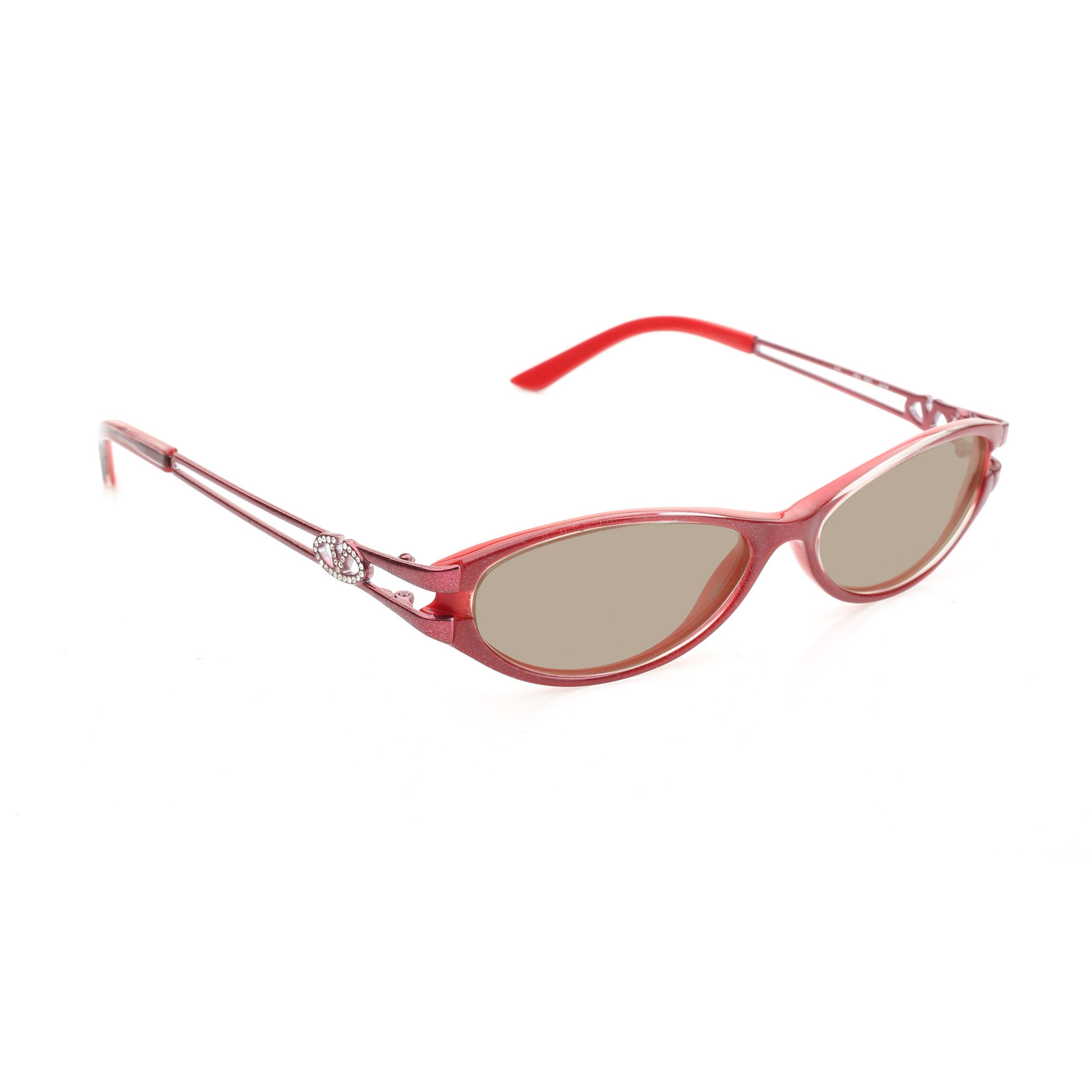 Valentino Valentino '00s Red Plastic Glitter Signature Sunglasses Size ONE SIZE - 2 Thumbnail