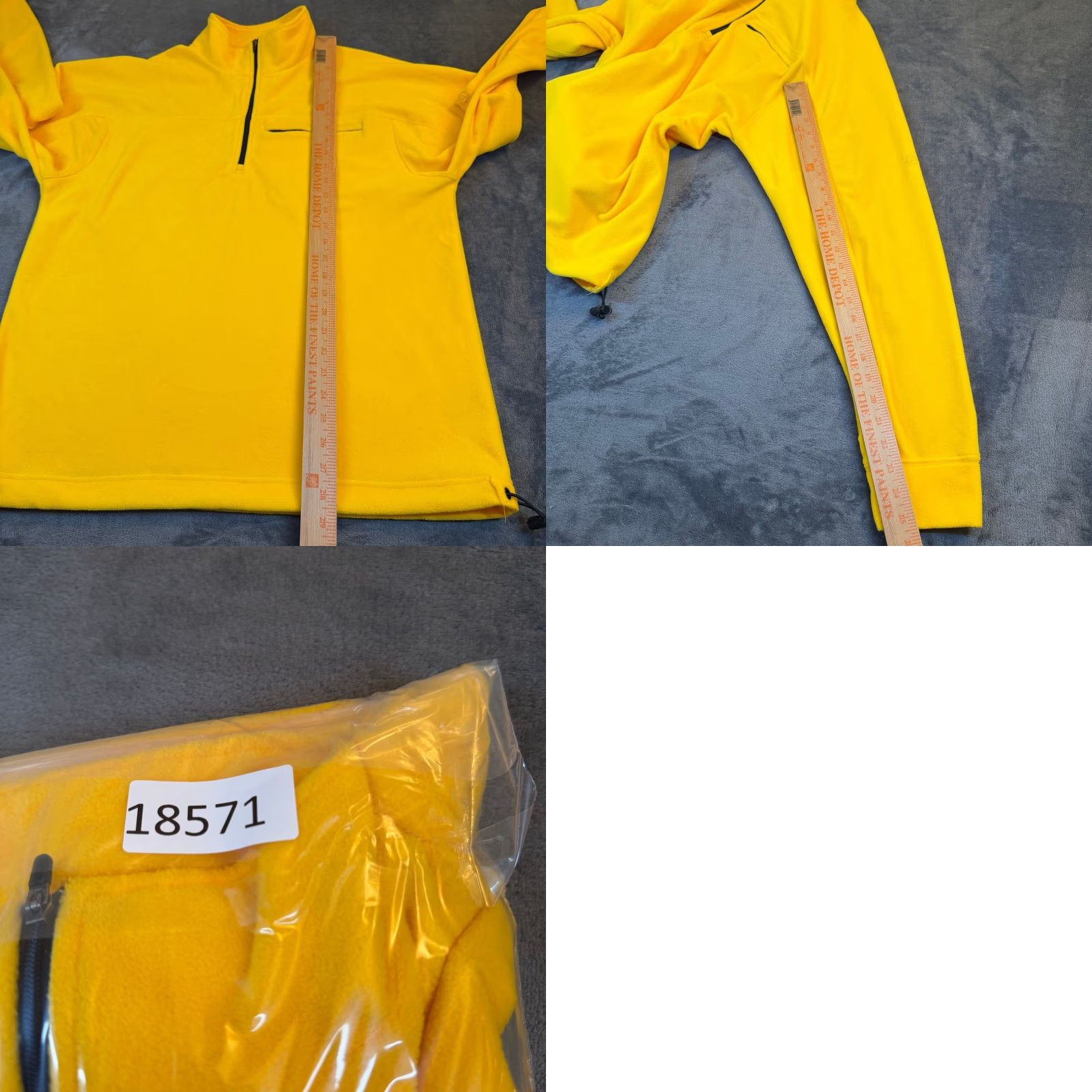 Old Navy Old Navy Fleece Pullover Mens Large Yellow Quarter Zip Adjustable Hem 1/4 Zip Pocket Mock Neck Sweater Casual Travel Hiking Size US L / EU 52-54 / 3 - 8 Thumbnail