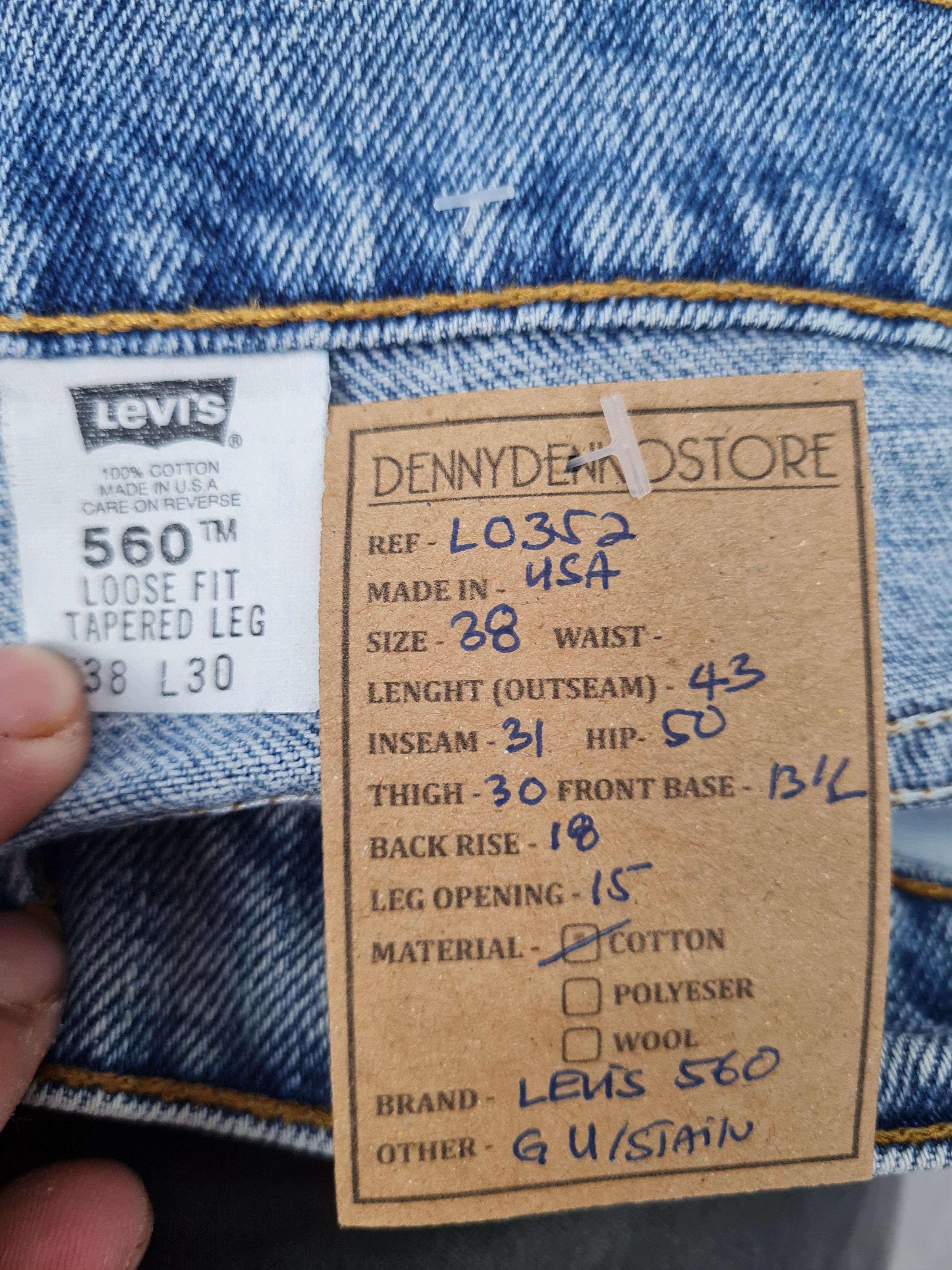 Levi's Vintage Clothing Vintage 90's LEVIS Light Blue Stain Jeans L0352 Size 34X33 Size US 34 / EU 50 - 14 Thumbnail