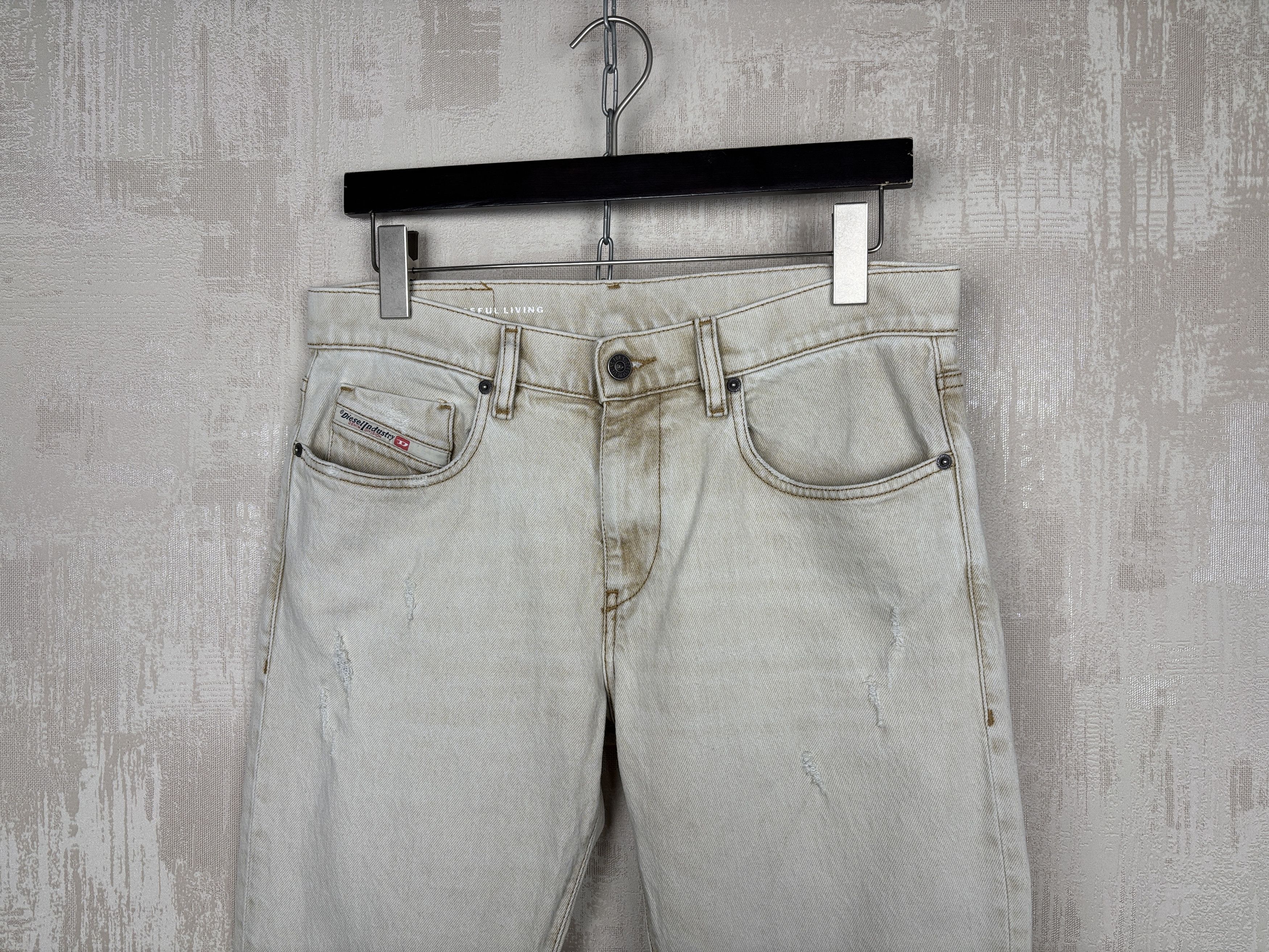 Diesel Diesel Jeans 2019 D-Strukt Slim Fit Washed Beige Size US 32 / EU 48 - 8 Thumbnail