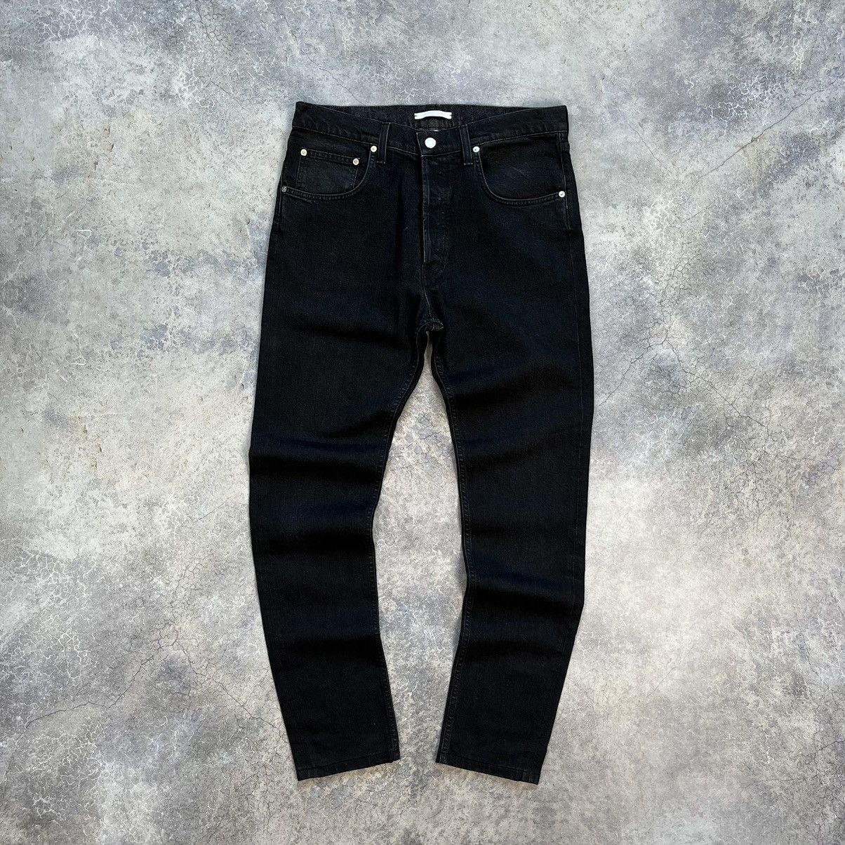 Helmut Lang HELMUT LANG MASK HI STRAIGHT BLACK JEANS Size US 35 - 2 Thumbnail