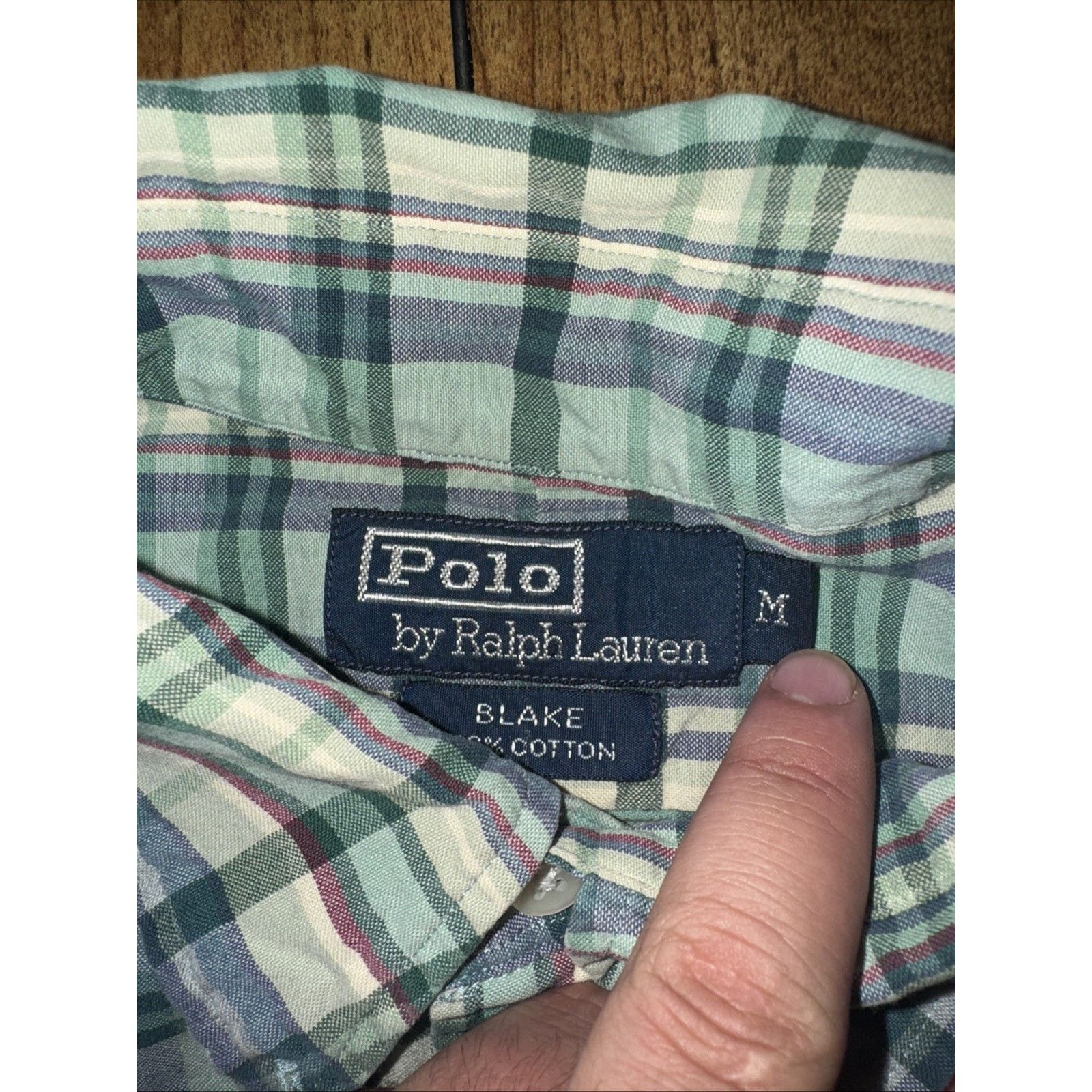 Polo Ralph Lauren × Vintage Polo Ralph Lauren Blake Plaid Short Sleeve Shirt Green M Size US M / EU 48-50 / 2 - 3 Thumbnail