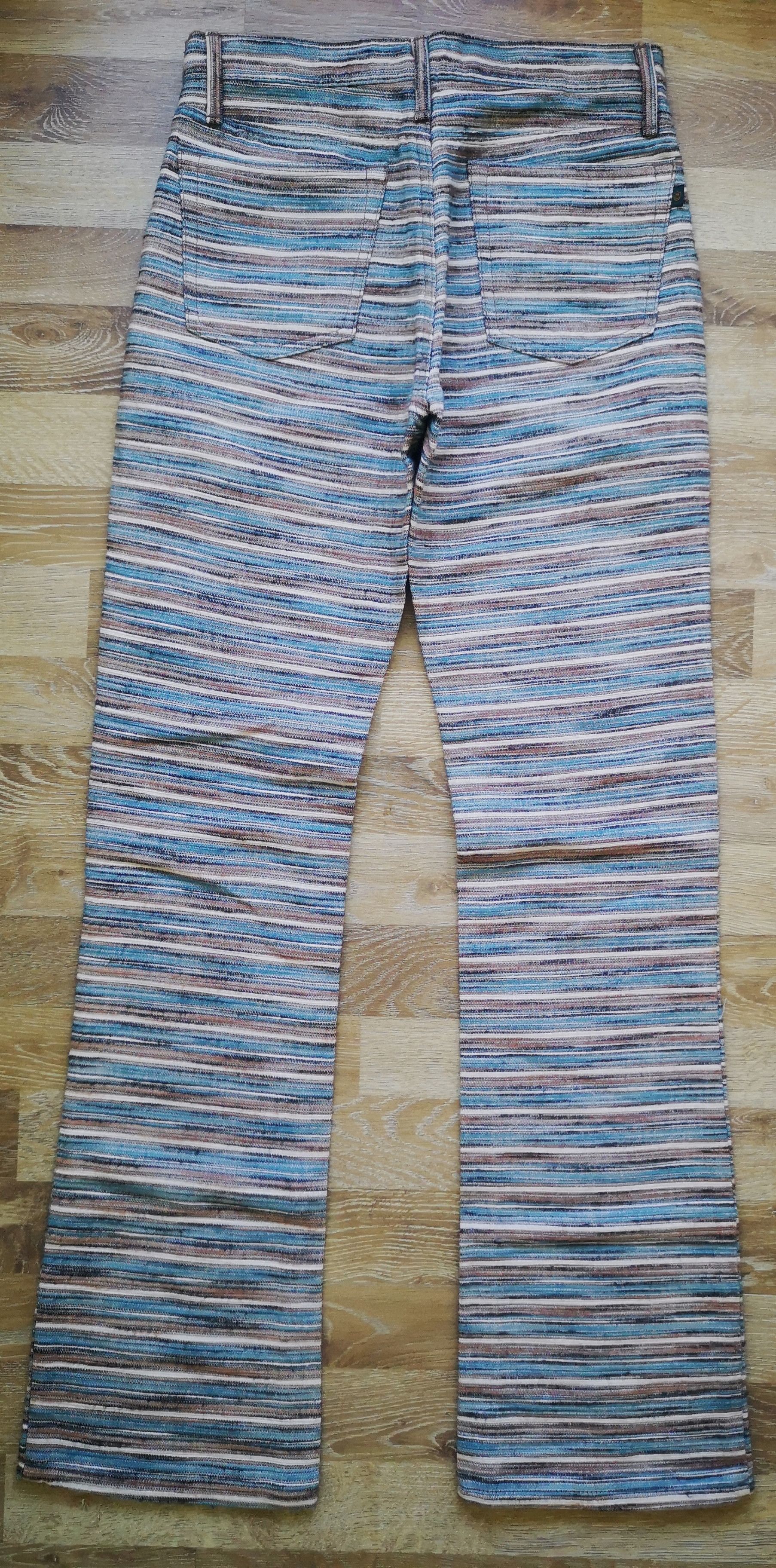Japanese Brand × Solid and Striped NWT Vintage Japan Brand Nuve Striped Flare Pants Size 28" / US 6 / IT 42 - 2 Thumbnail
