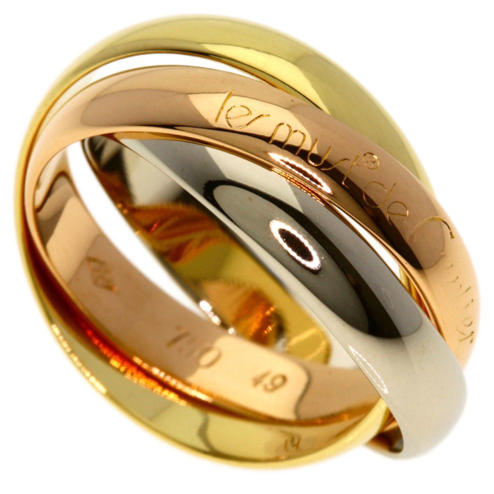 Cartier Cartier Trinity #49 Ring - 18K Yellow Gold/18K Pink White Gold Women's CARTIER Size ONE SIZE - 1 Thumbnail