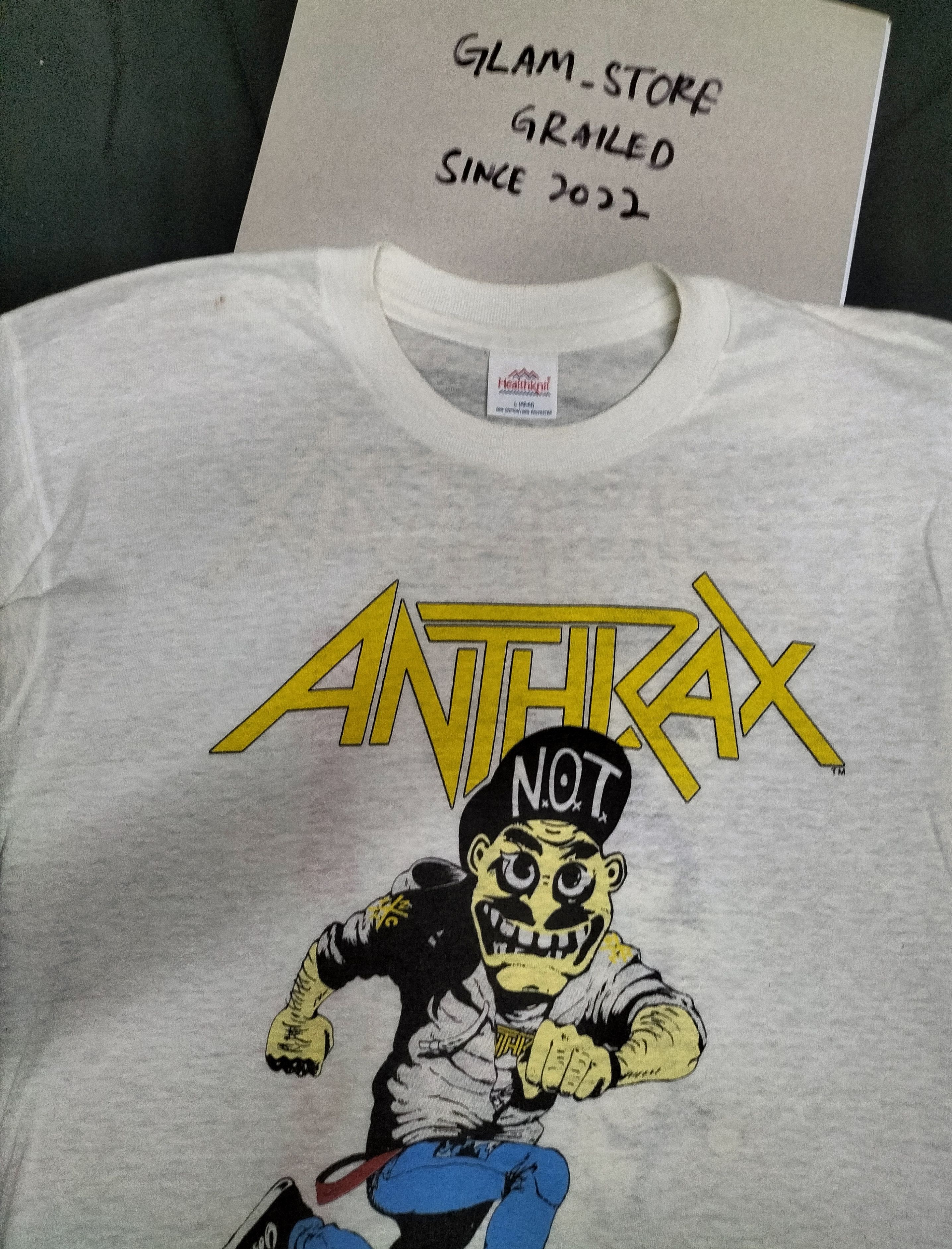 Band Tees × Vintage Vintage 87 anthrax "mosh it up" Size US M / EU 48-50 / 2 - 13 Thumbnail