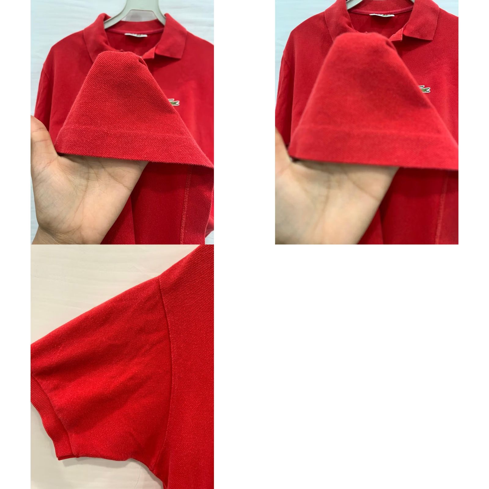 Lacoste VINTAGE Lacoste Polo Shirt Mens Red Made in France 40" Chest Crocodile 237 Size US L / EU 52-54 / 3 - 8 Thumbnail