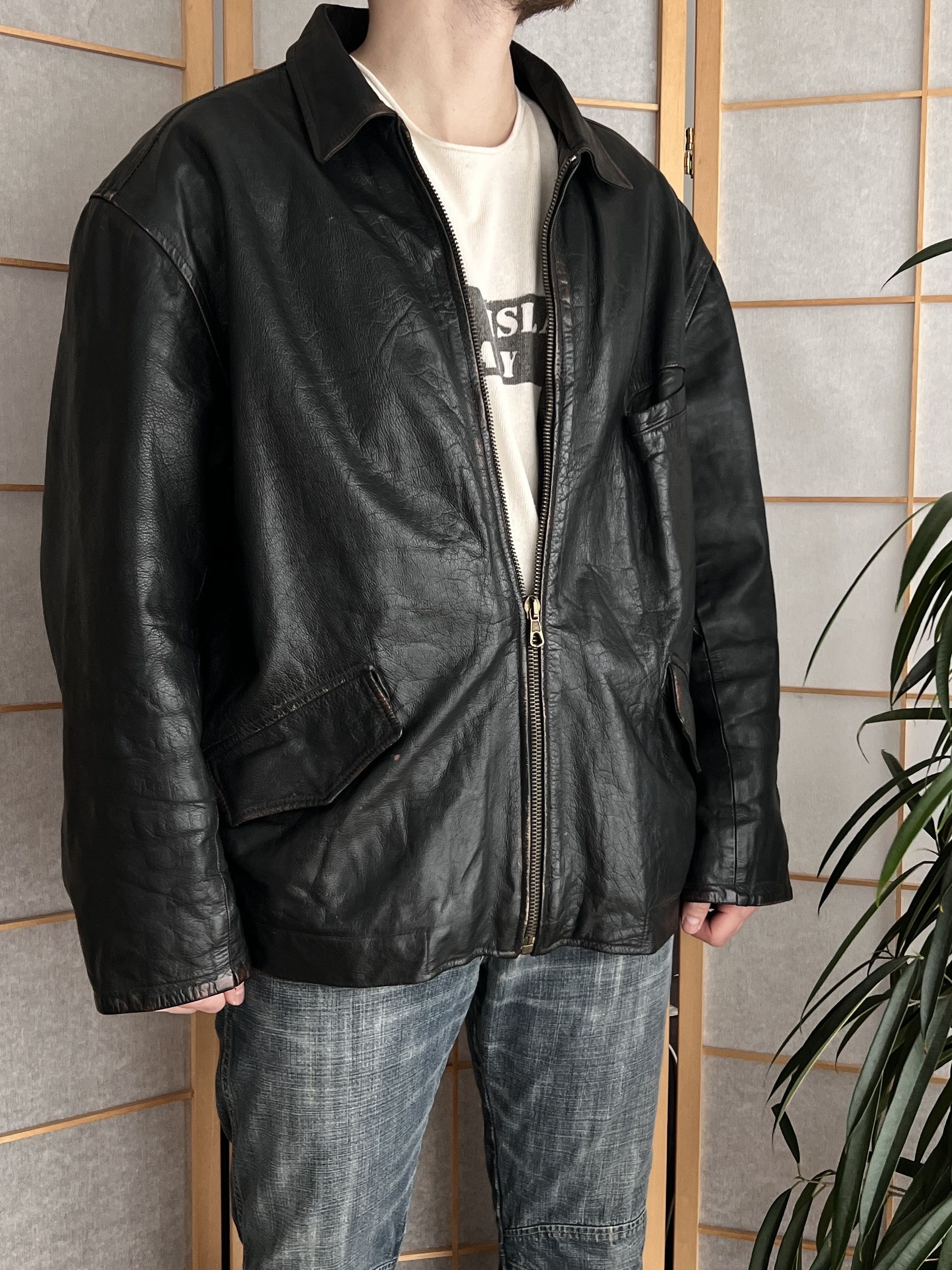 If Six Was Nine VTG Yohji Yamamoto Kanye West Style Cargo Leather Jacket LGB Size US L / EU 52-54 / 3 - 3 Thumbnail