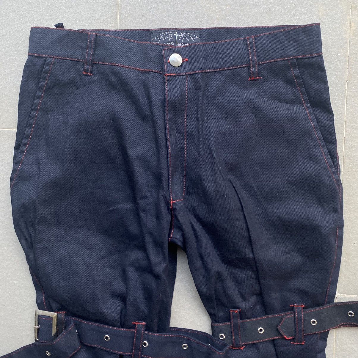 Seditionaries Men Bondage black strap pants alternative punk Size US 28 / EU 44 - 4 Thumbnail