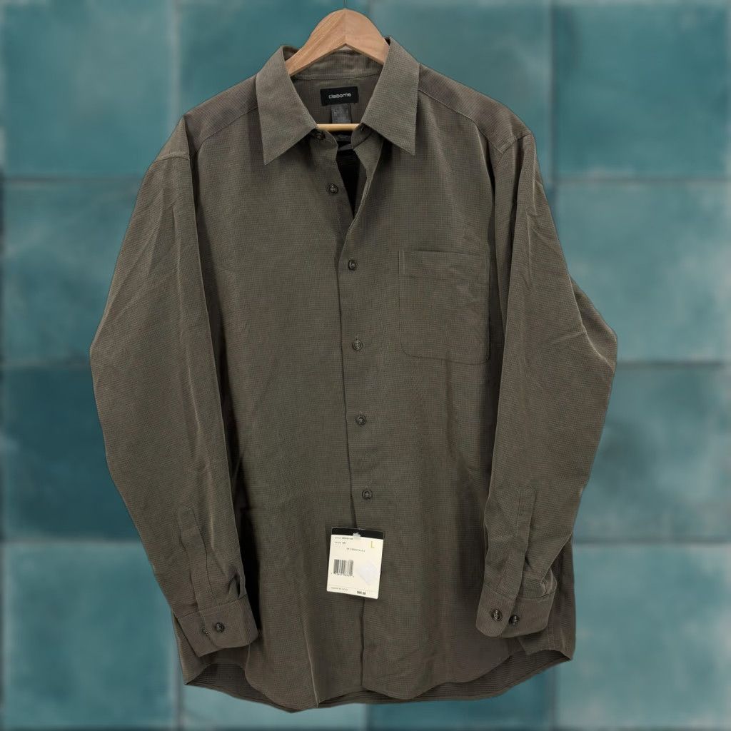 Liz Claiborne Claiborne Shirt Mens Large Brown Essentials Long Sleeve Button Casual Business Size US L / EU 52-54 / 3 - 1 Thumbnail
