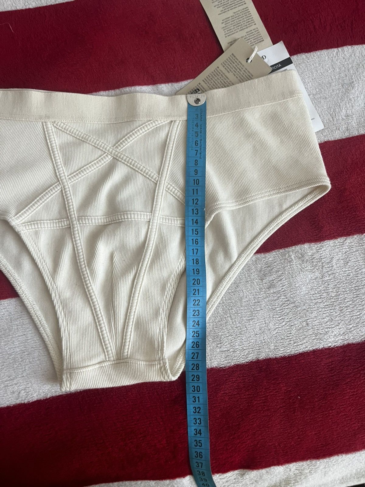 Rick Owens Rick Owens Rib Briefs Natural Made in Italy Underwear RO Size US 32 / EU 48 - 17 Thumbnail