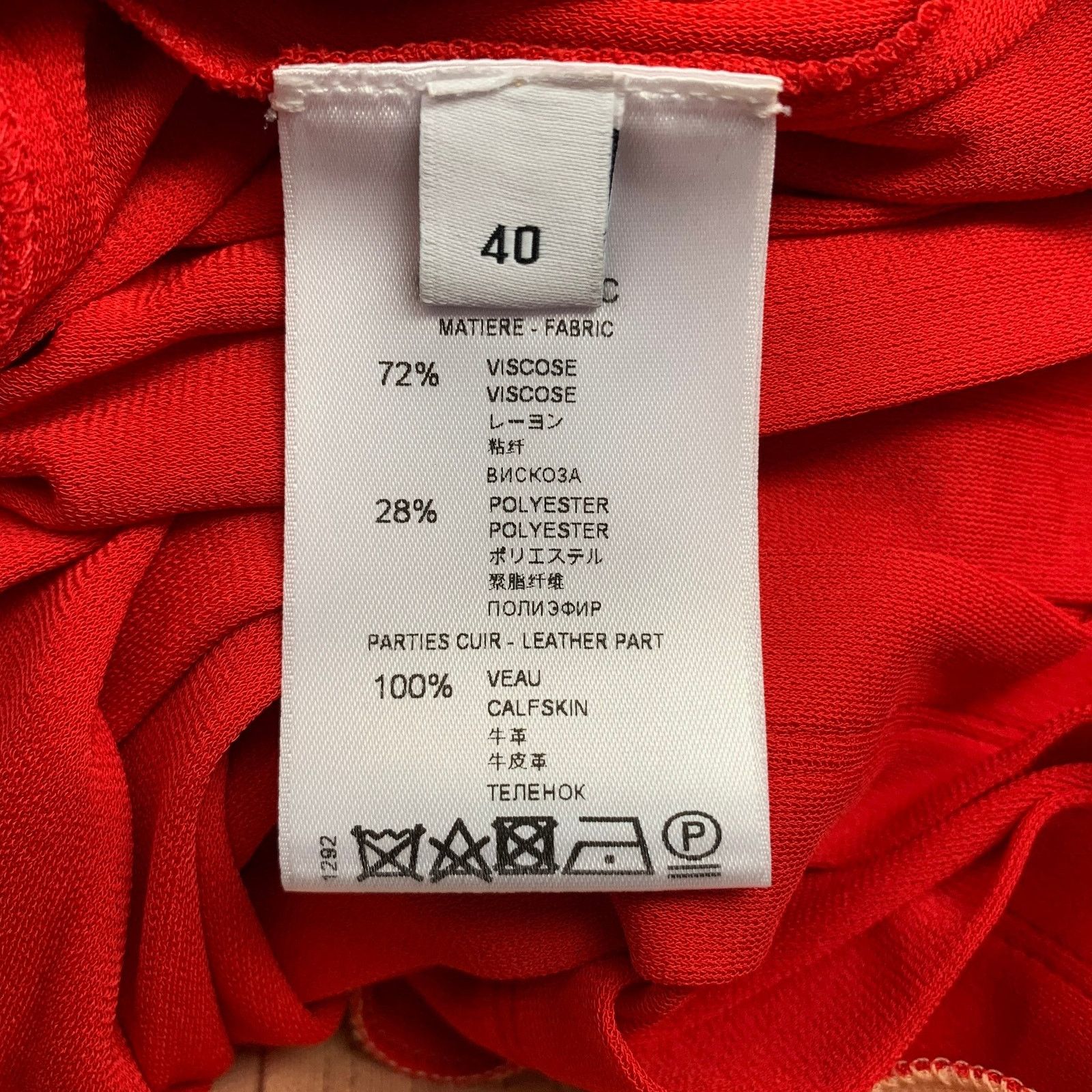 Givenchy GIVENCHY Red&Pink Viscose/Polyester Midi Pleated Skirt Size 28" / US 6 / IT 42 - 5 Thumbnail