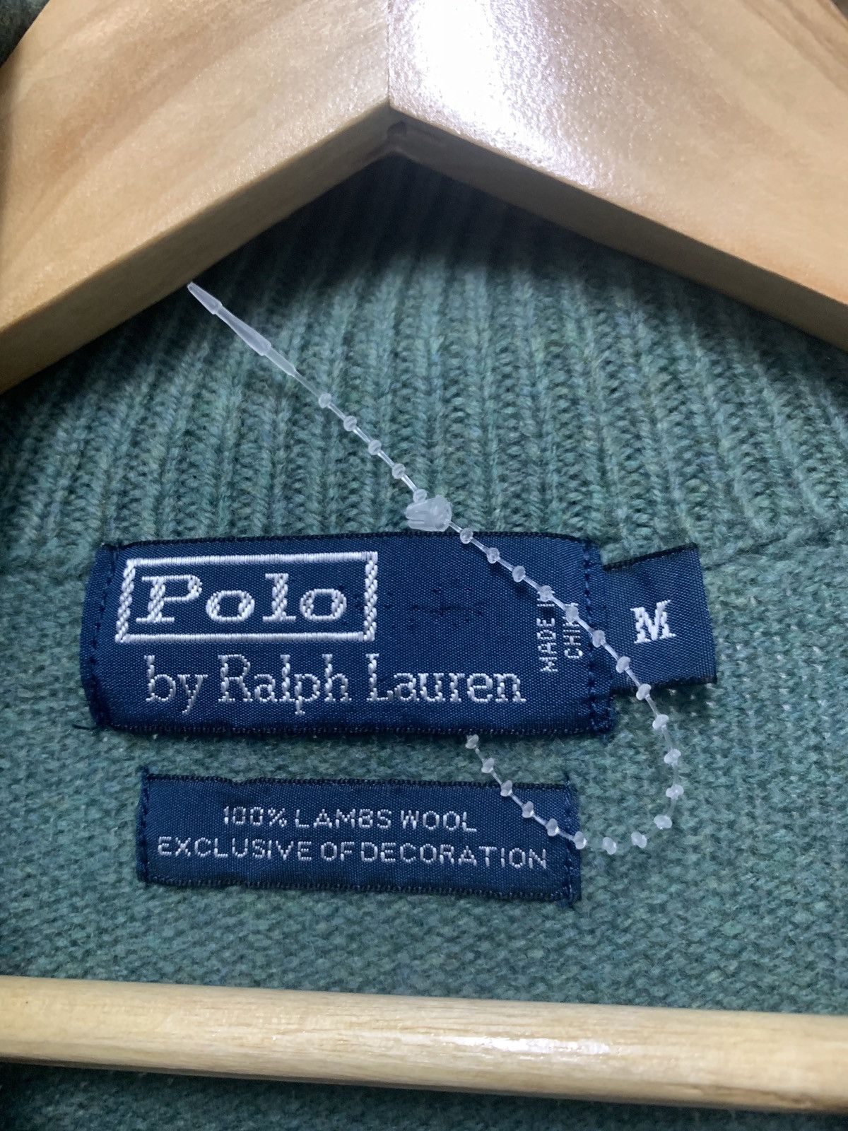 Polo Ralph Lauren × Ralph Lauren Polo Ralph Lauren 100% Lambs Wool Quarter Zip Knit Sweater Size US M / EU 48-50 / 2 - 3 Thumbnail