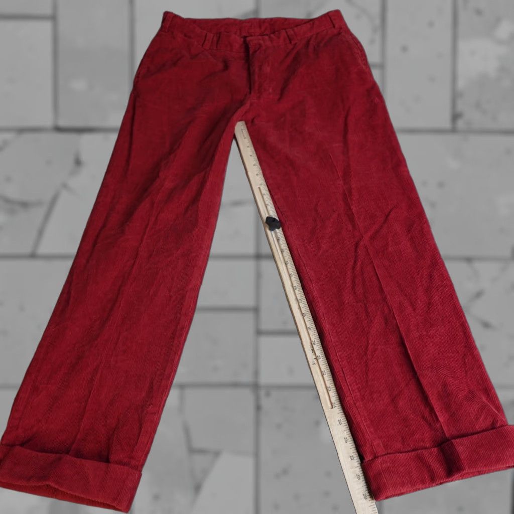 Bills Khakis Bills Khakis Pants Mens 38 x 30 Khakis Flat Front Corduroy Red Regular 30 Inseam Cuffed Pockets Solid Classic Preppy Mens Size US 38 / EU 54 - 1 Thumbnail