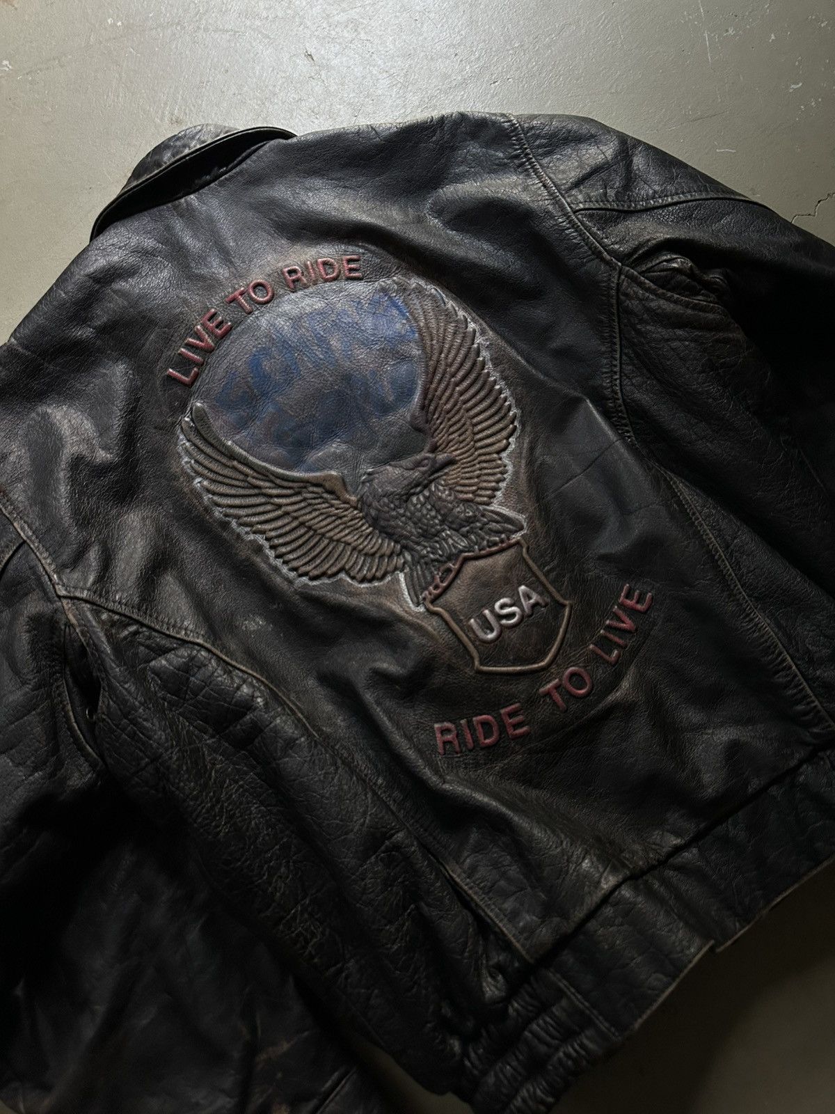 Vintage Vintage Brown Leather Motorcycle Jacket Size US XL / EU 56 / 4 - 4 Thumbnail