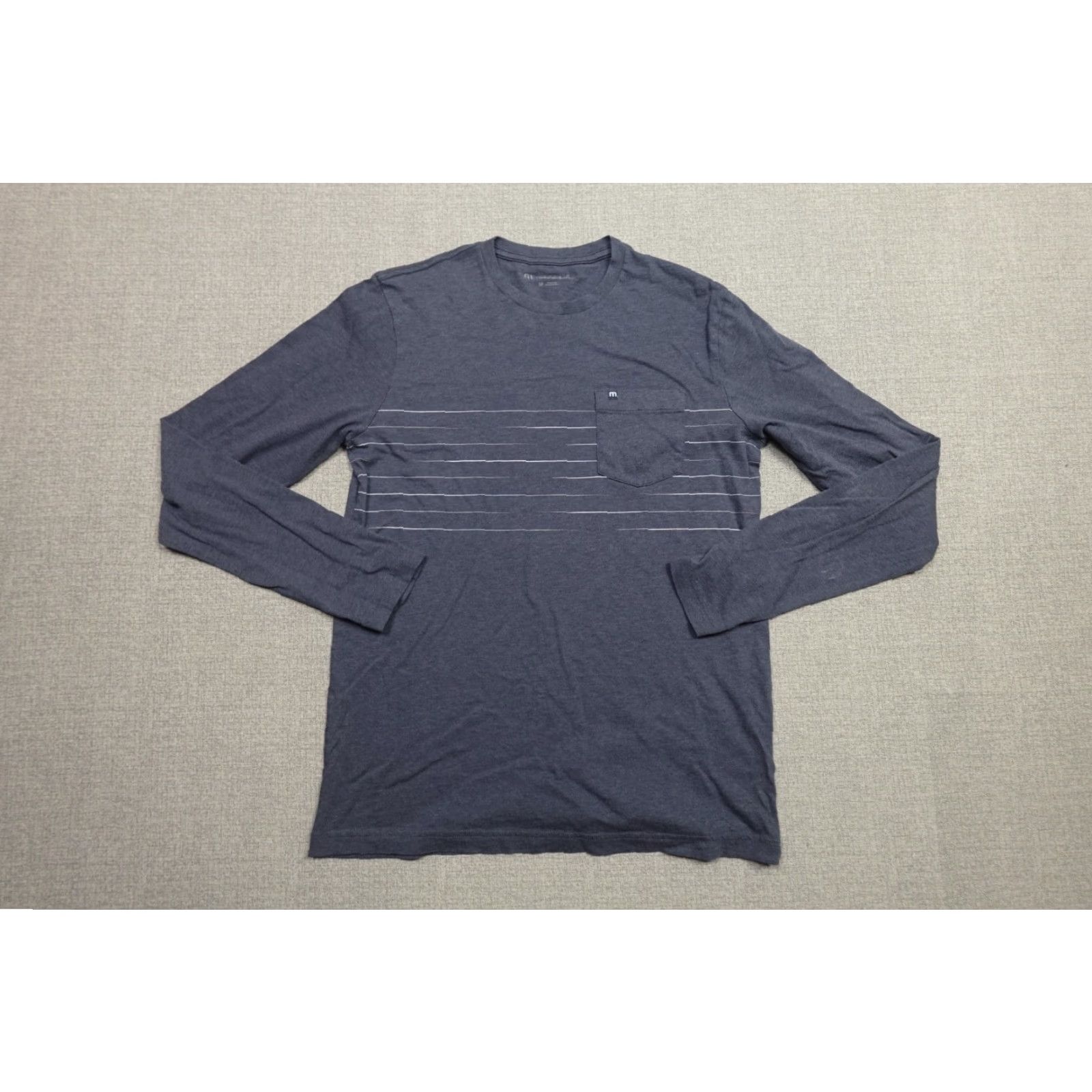 TravisMathew Travis Mathew Shirt Mens Medium Blue Pocket T-Shirt Stretch Comfort Golf Soft Size US M / EU 48-50 / 2 - 4 Thumbnail