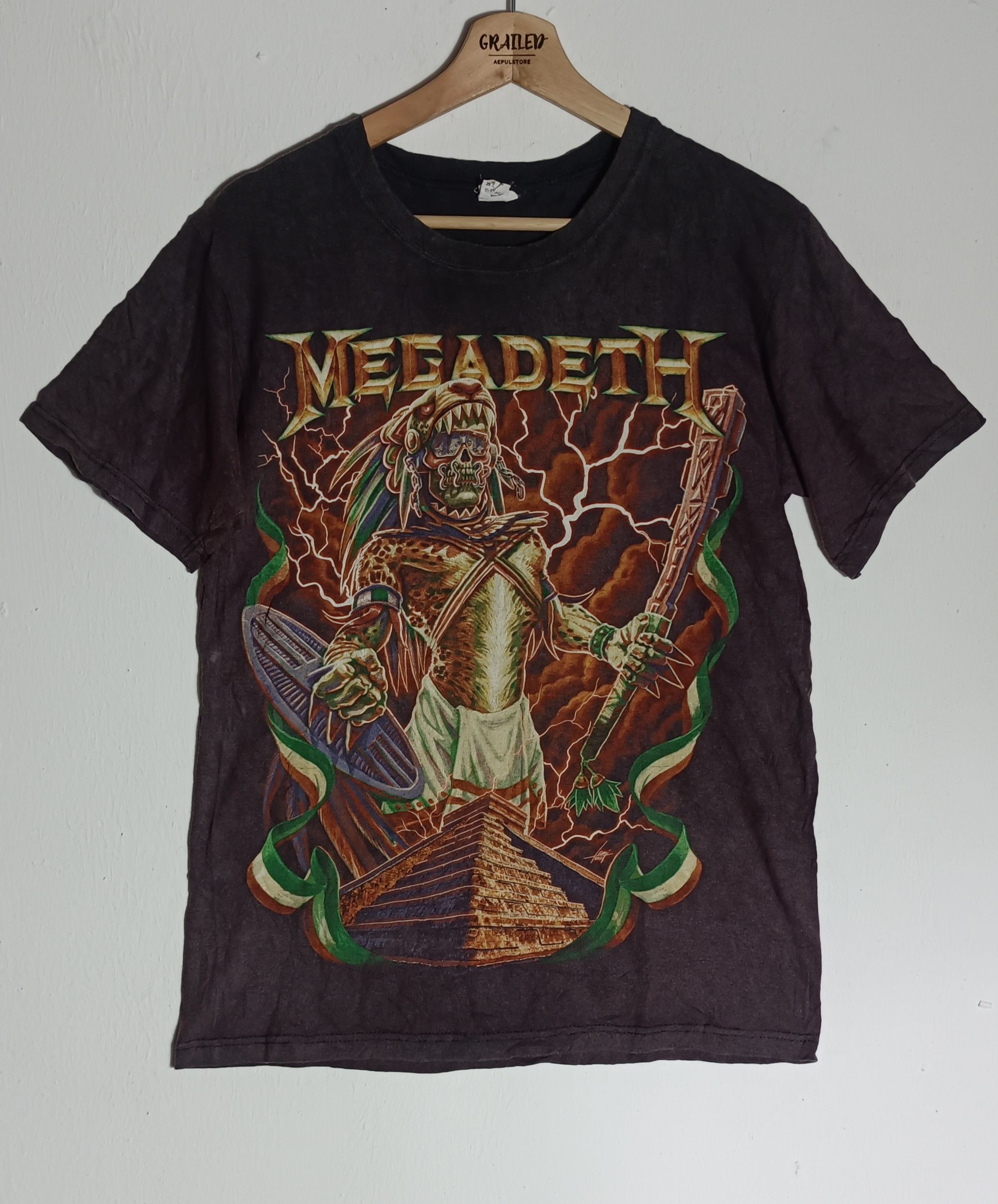 Band Tees × Megadeth × Vintage Vintage🔥🔥Megadeth Pyramid Vid Thunder Band Size US M / EU 48-50 / 2 - 1 Thumbnail