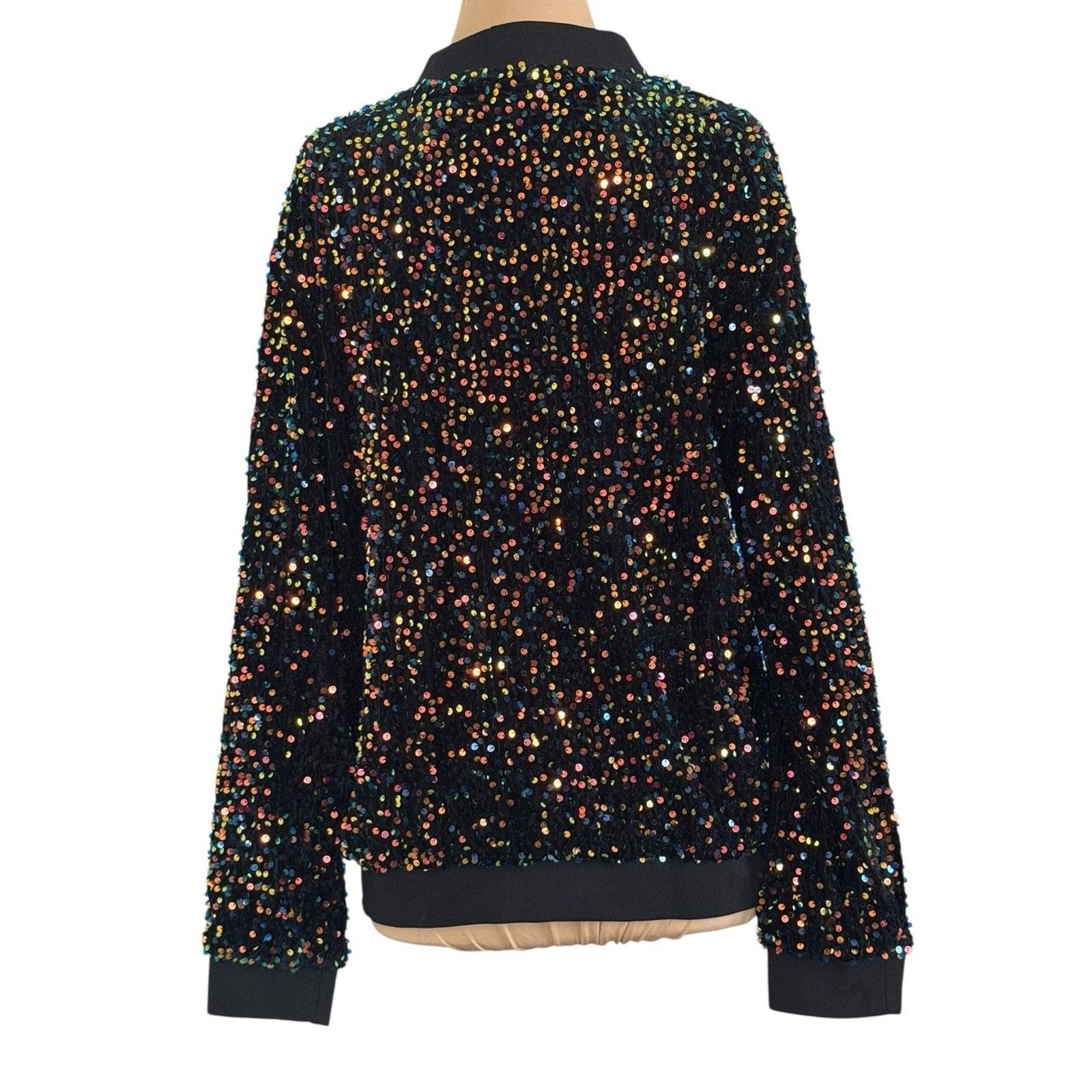 Other ANNA-KACI Sparkle & Shine Collection Sequin Bomber Jacket Size XL / US 12-14 / IT 48-50 - 7 Thumbnail