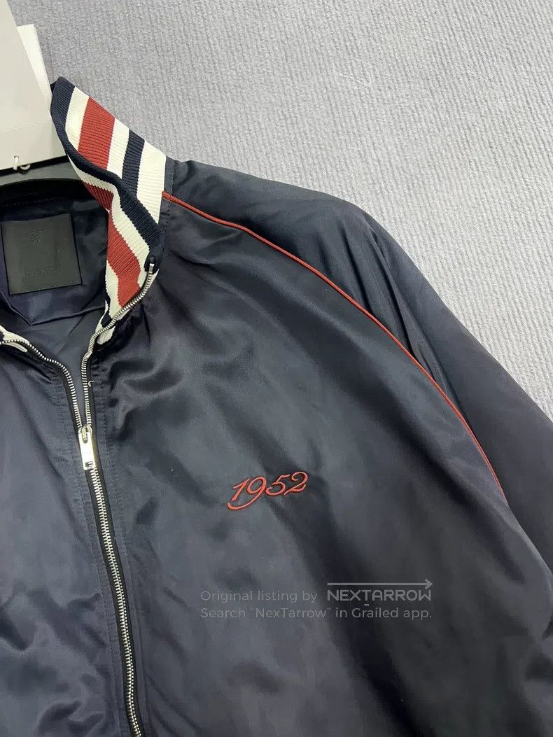 Givenchy Givenchy Embroidered Striped Jacket Coat Midnight Blue Size US M / EU 48-50 / 2 - 2 Thumbnail