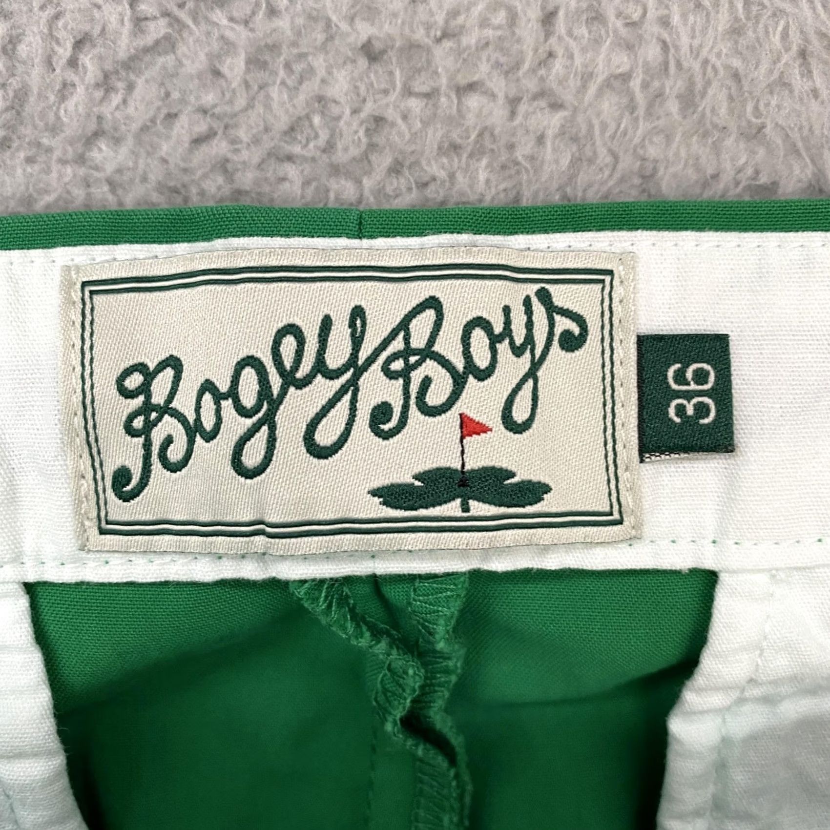 Vintage Bogey Boys Pants Mens 36 Green Chino Golf Casual Straight Leg 100% Cotton Size US 36 / EU 52 - 6 Thumbnail