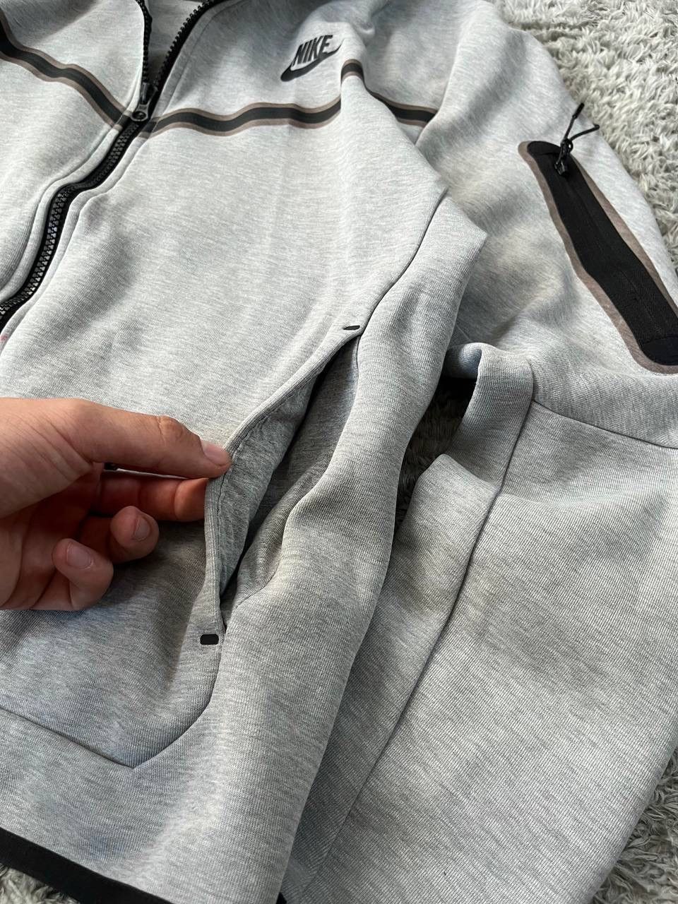 Nike × Vintage Nike Zip-Hoodie Tech-Fleece Streetwear Drill Logo Swoosh Size US M / EU 48-50 / 2 - 7 Thumbnail