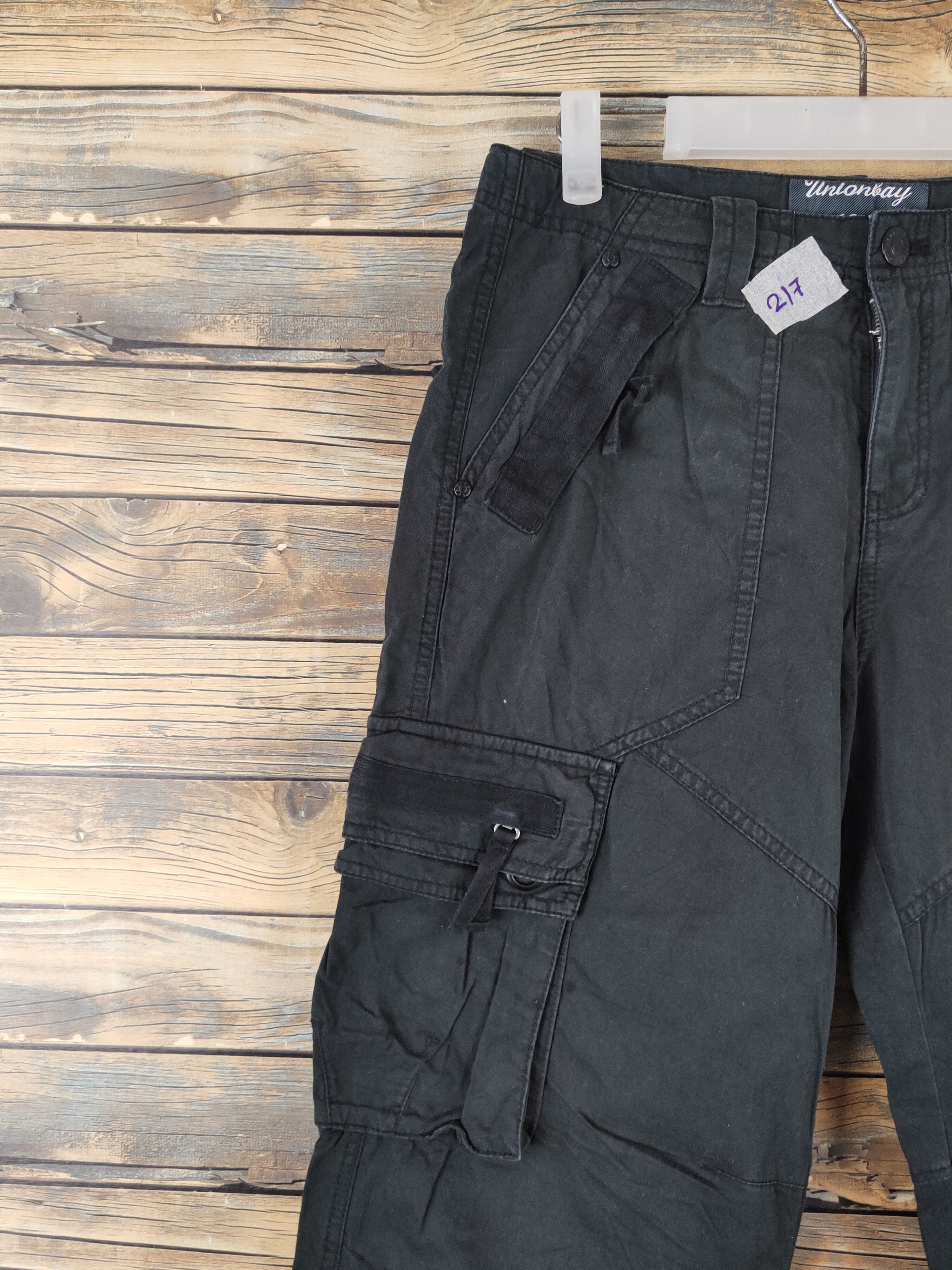 UNIONBAY DLL Unionbay Black Multipocket Tactical Cargo Pants #217 Size US 29 - 3 Thumbnail