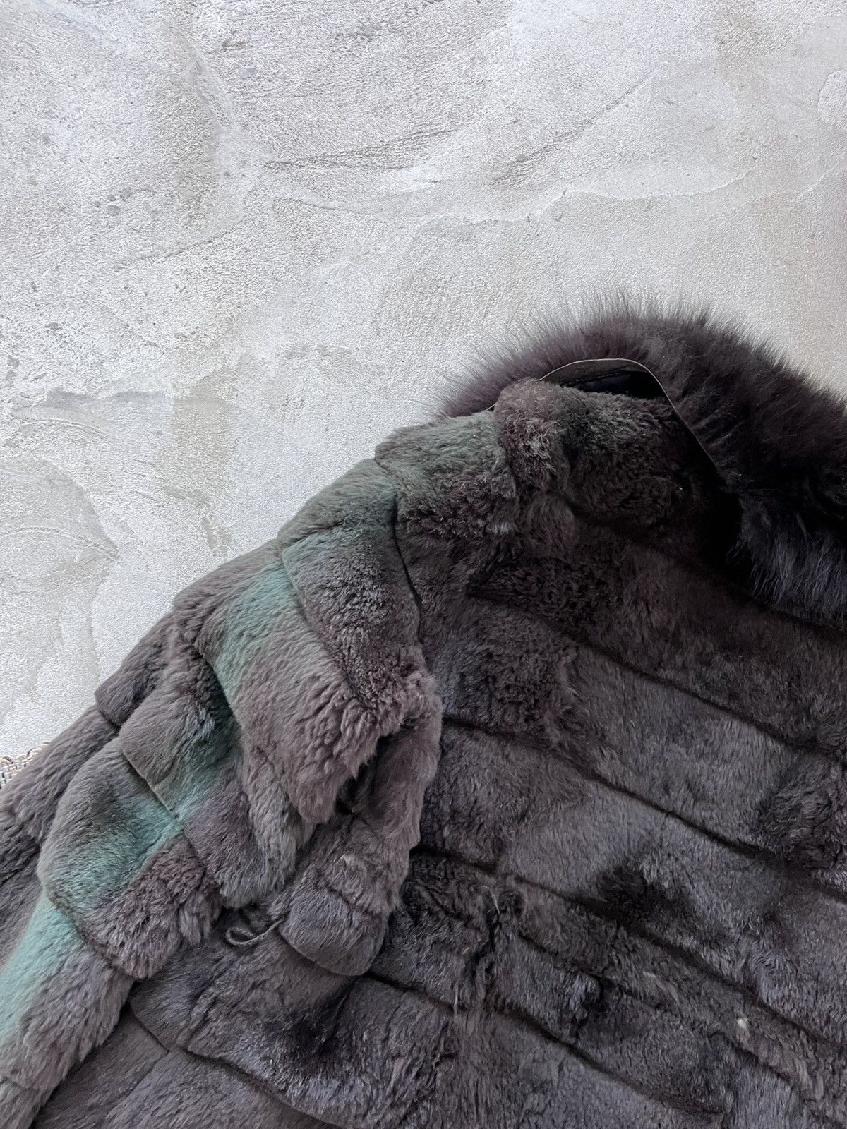 Japanese Brand Vintage Lynx Fur Coat Avantgarde Y2K Dark Grey Green Tint Size M / US 6-8 / IT 42-44 - 12 Thumbnail