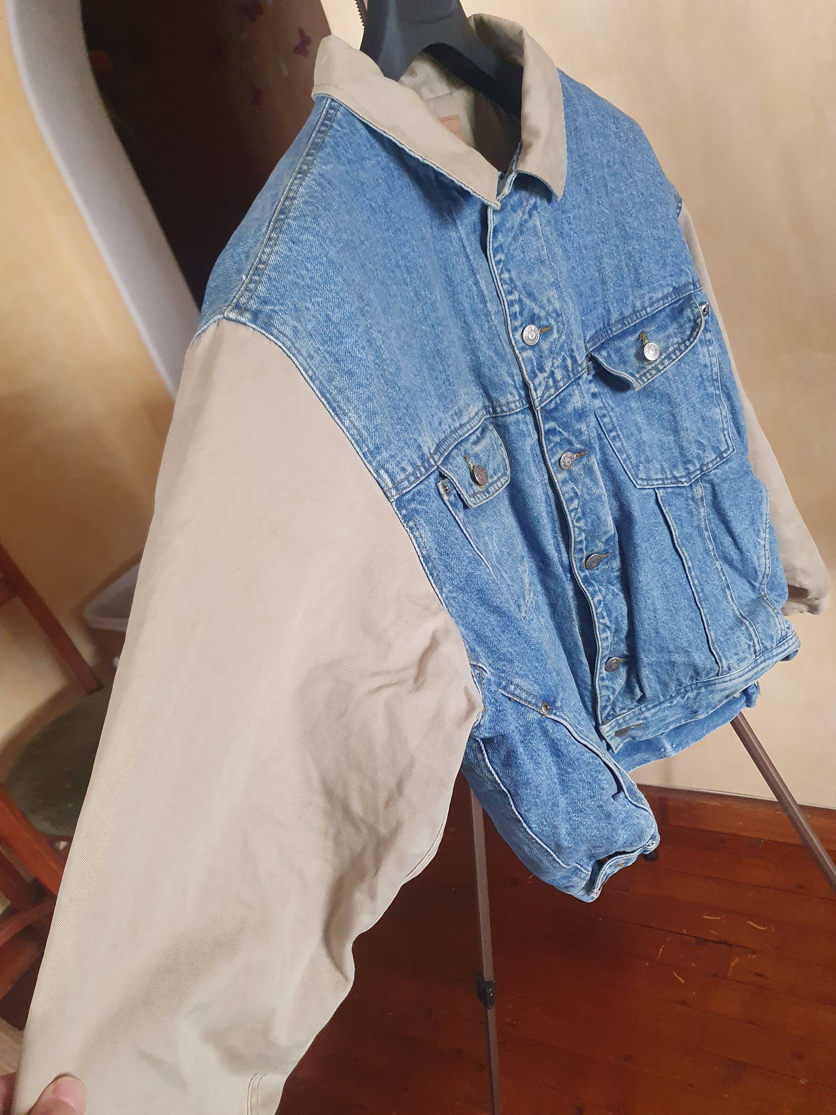 Gap × Vintage Gap Denim Trucker Jacket 2 Tone Vintage Quilted sz XL Size US XL / EU 56 / 4 - 9 Thumbnail