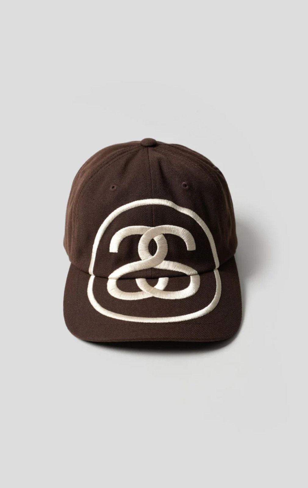 Stussy Stussy Hat Big Link Low Pro Cap Brown NWT SS Logo SOLD OUT