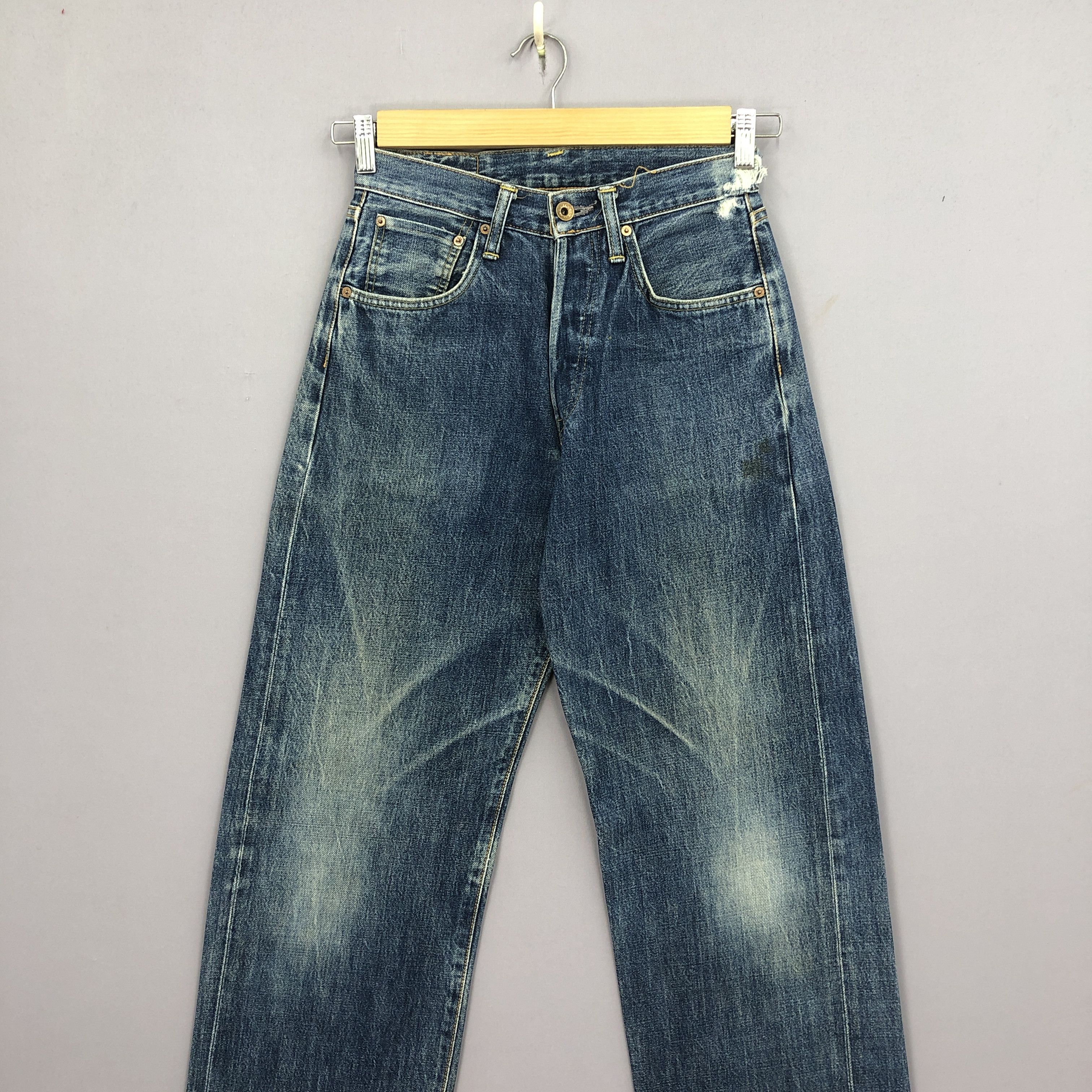 Japanese Brand Vintage Y2K Japanese Redline Jeans Stone Wash Faded Denim Size 26" / US 2 / IT 38 - 3 Thumbnail