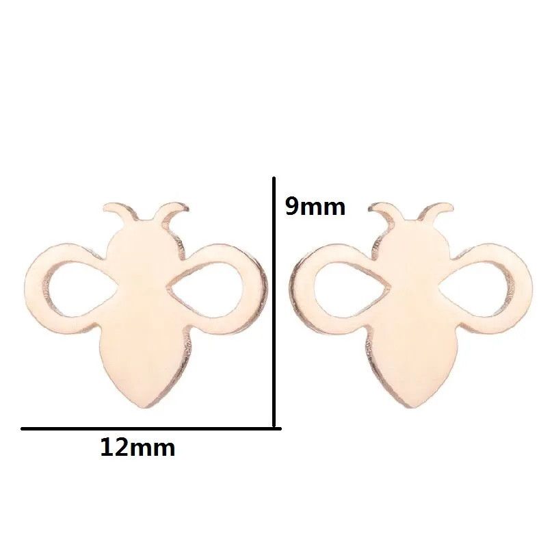 Jewelry Bee Mini Stud Earrings Charm Earring Gift Size ONE SIZE - 2 Thumbnail