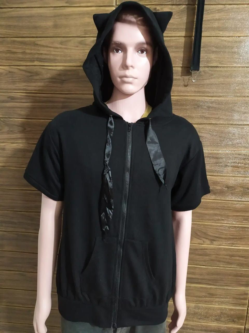 Japanese Brand Hell Cat Punk Japanese Bunny Horn Devil Short Sleeve Hoodie Size L / US 10 / IT 46 - 2 Thumbnail