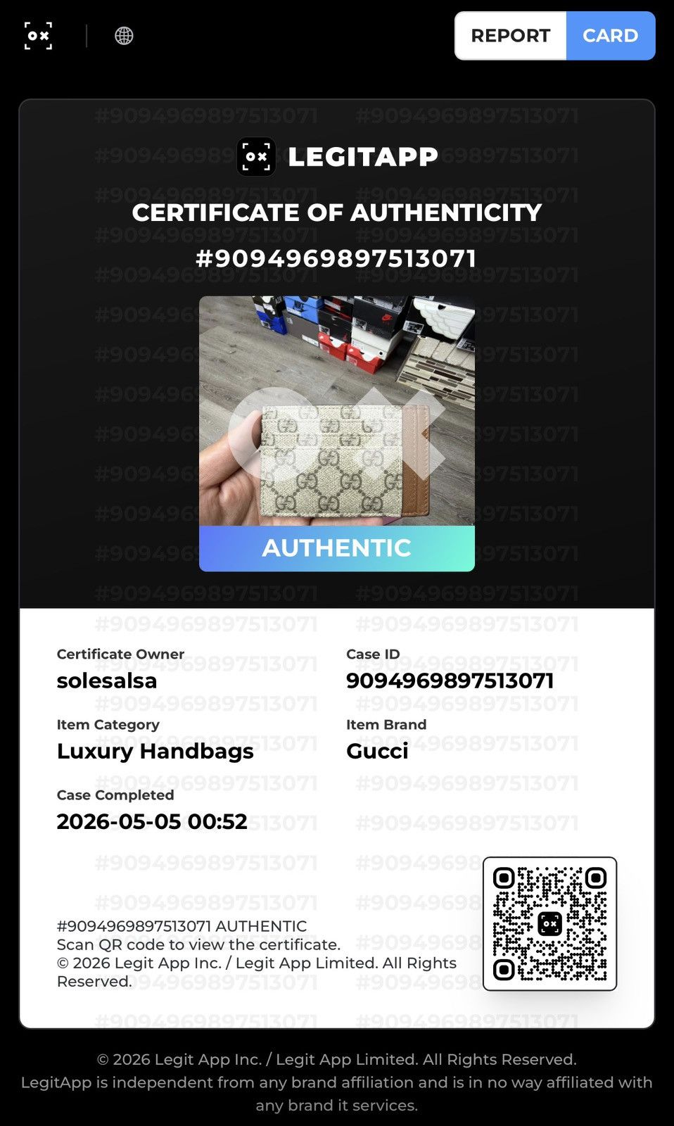 Gucci Gucci Card Case Supreme Beige Size ONE SIZE - 11 Thumbnail